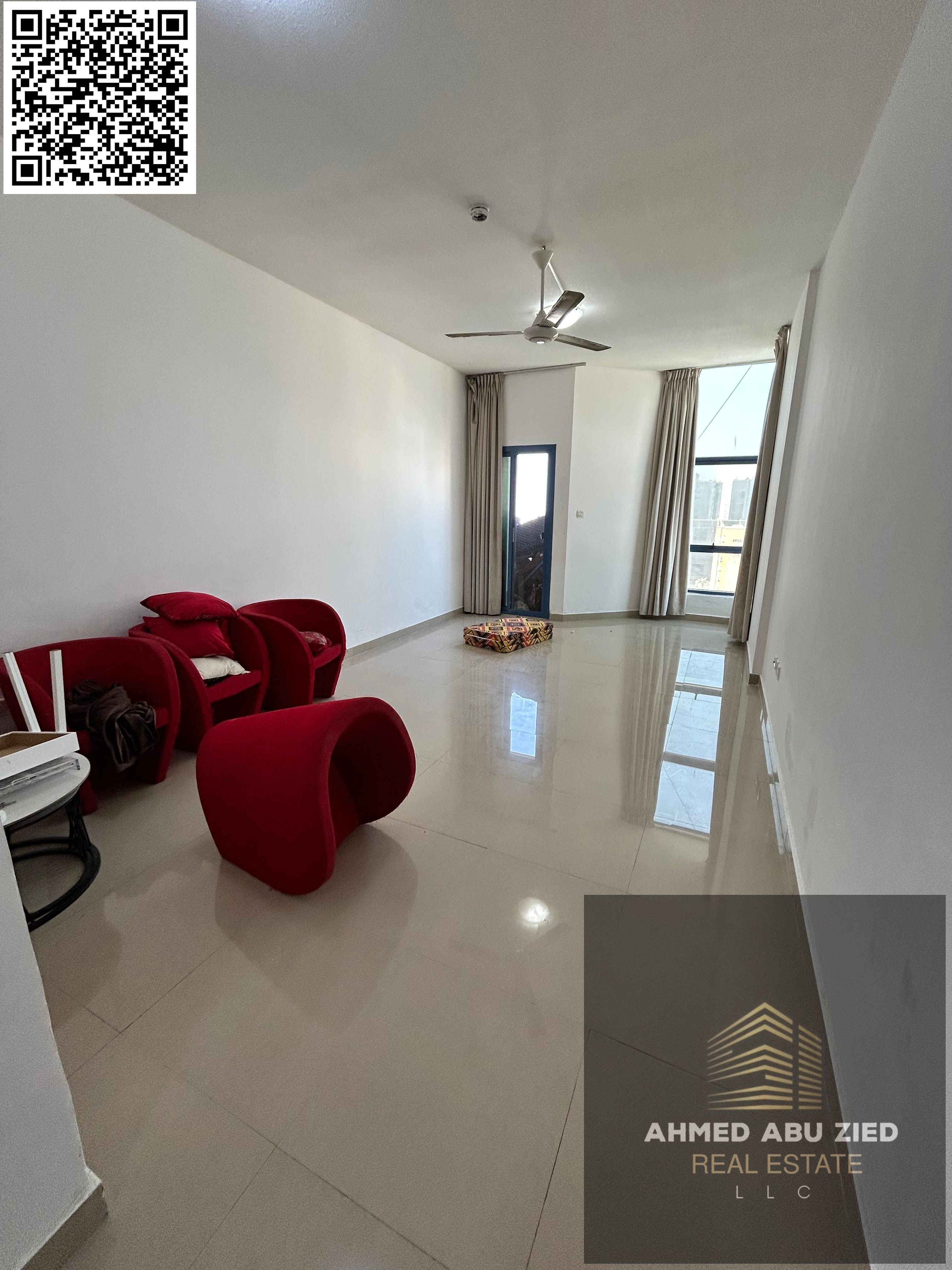 Luxury two-bedroom apartment in Al Nuaimiya, Ajman | 2 bathrooms | Balcony | Open view | Central air conditioning | Spacious | Close to Dubai and Shar