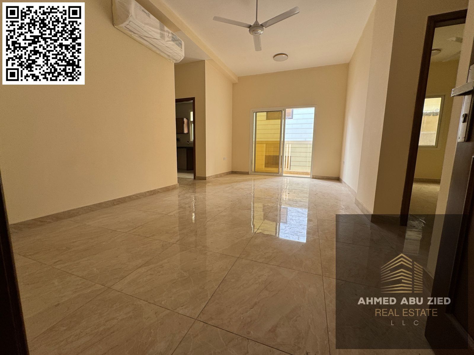 Luxury two-bedroom apartment in Al Jurf 3, Ajman, first occupancy | 2 bathrooms | Balcony | Spacious, fully equipped kitchen | Split AC | Close to Dub