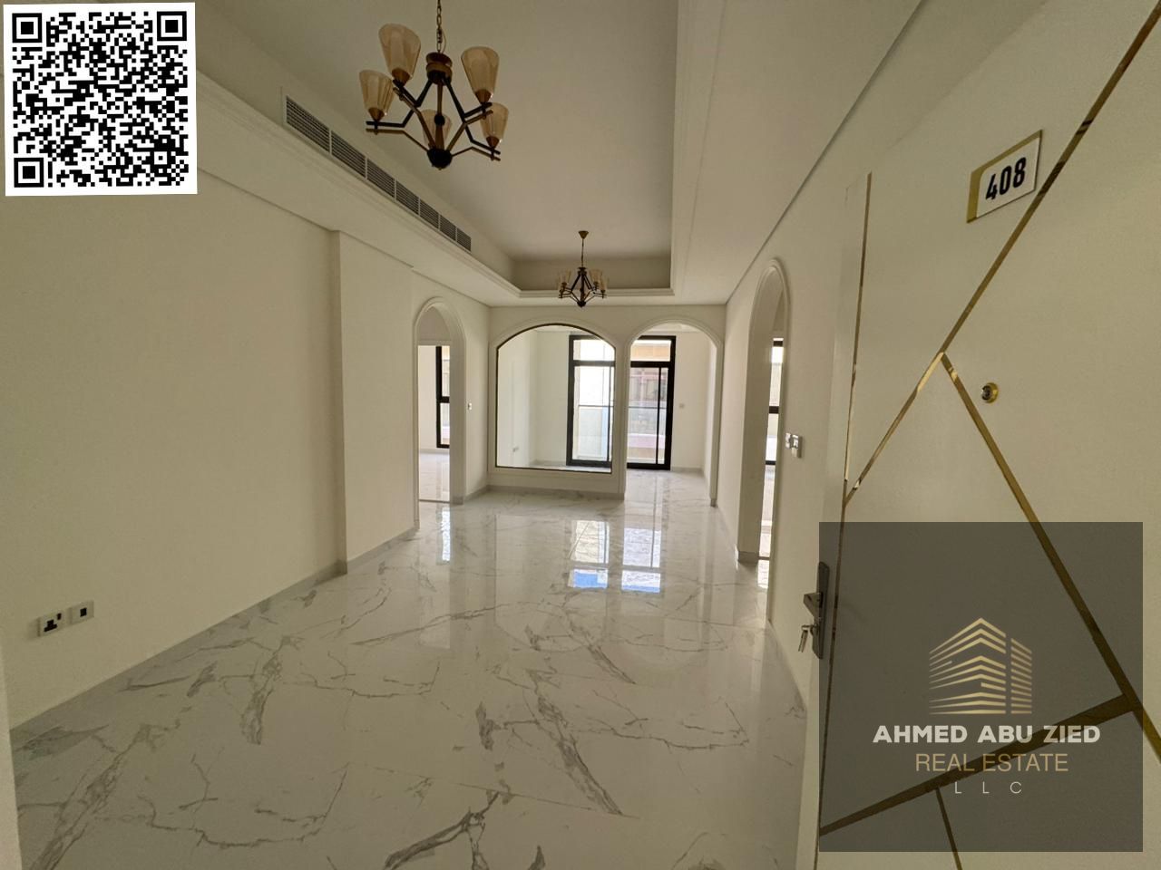 Luxury two-bedroom apartment with a living room, brand new, for annual rent in Ajman, Al Muwaihat 3 | 2 bathrooms | Balcony | Gym | Central air condit