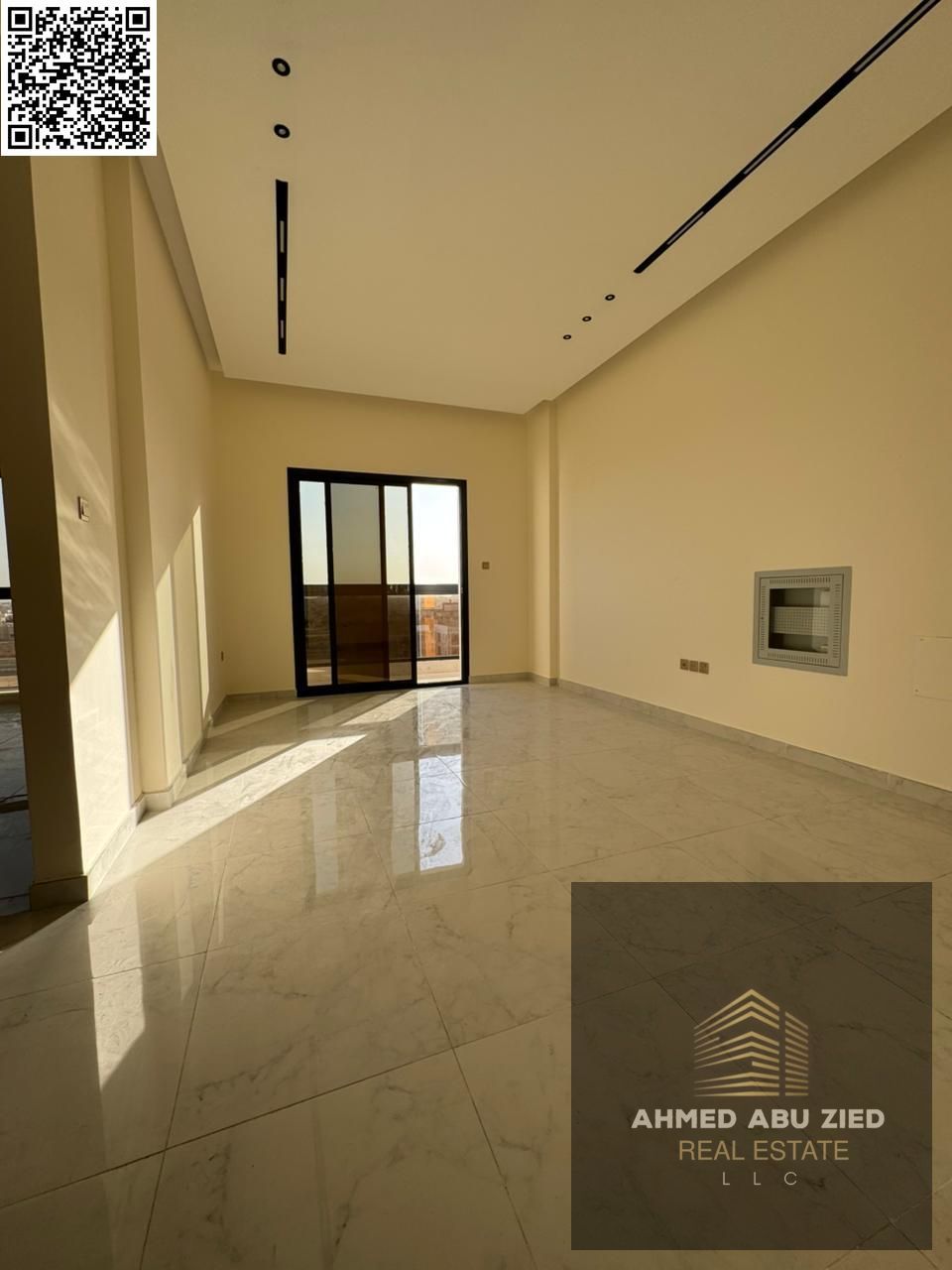 Luxury two-bedroom apartment with a living room, brand new, for annual rent in Al Jurf 3 | 2 bathrooms | Balcony | Spacious, fully equipped kitchen |