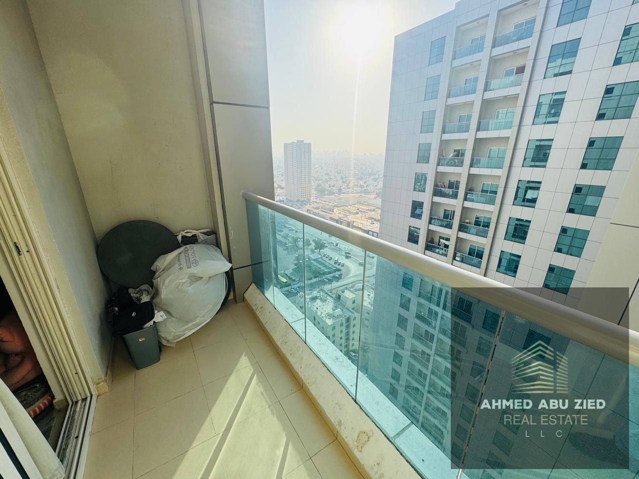 1BHK for sale in City Tower Ajman with partial Sharjah view – 757 sq. ft, private parking, great location, and flexible payment plan