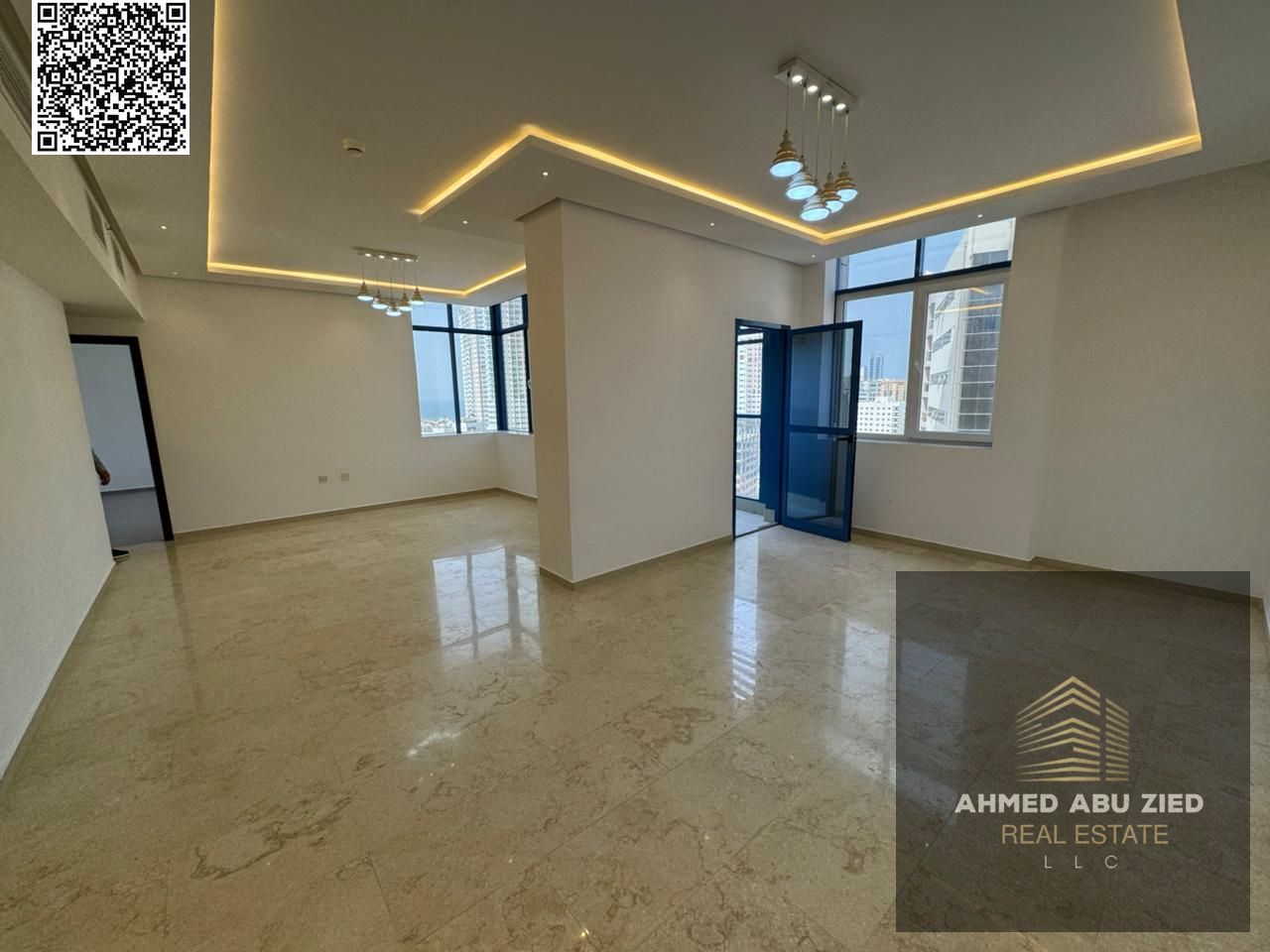 Two-bedroom apartment with living room & majlis, free parking, 2 baths, luxury finishes, modern comfortable design, prime location near all services.