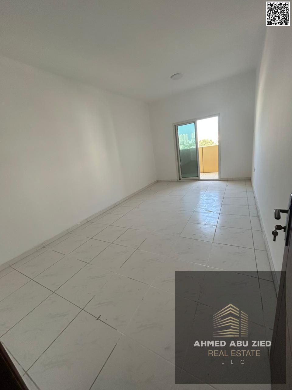 Upscale and luxurious two-bedroom apartment with a large living room, spacious kitchen, balcony with open views, central air conditioning, two bathroo