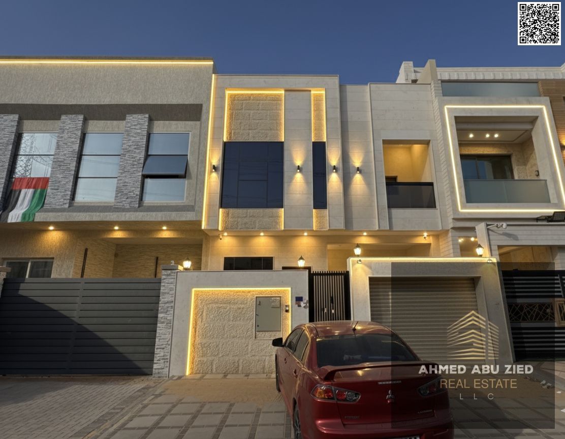 Luxurious villa with 5 master bedrooms, living room, majlis, spacious kitchen, maid's room, 6 bathrooms, split air conditioning, carport, one-time pay