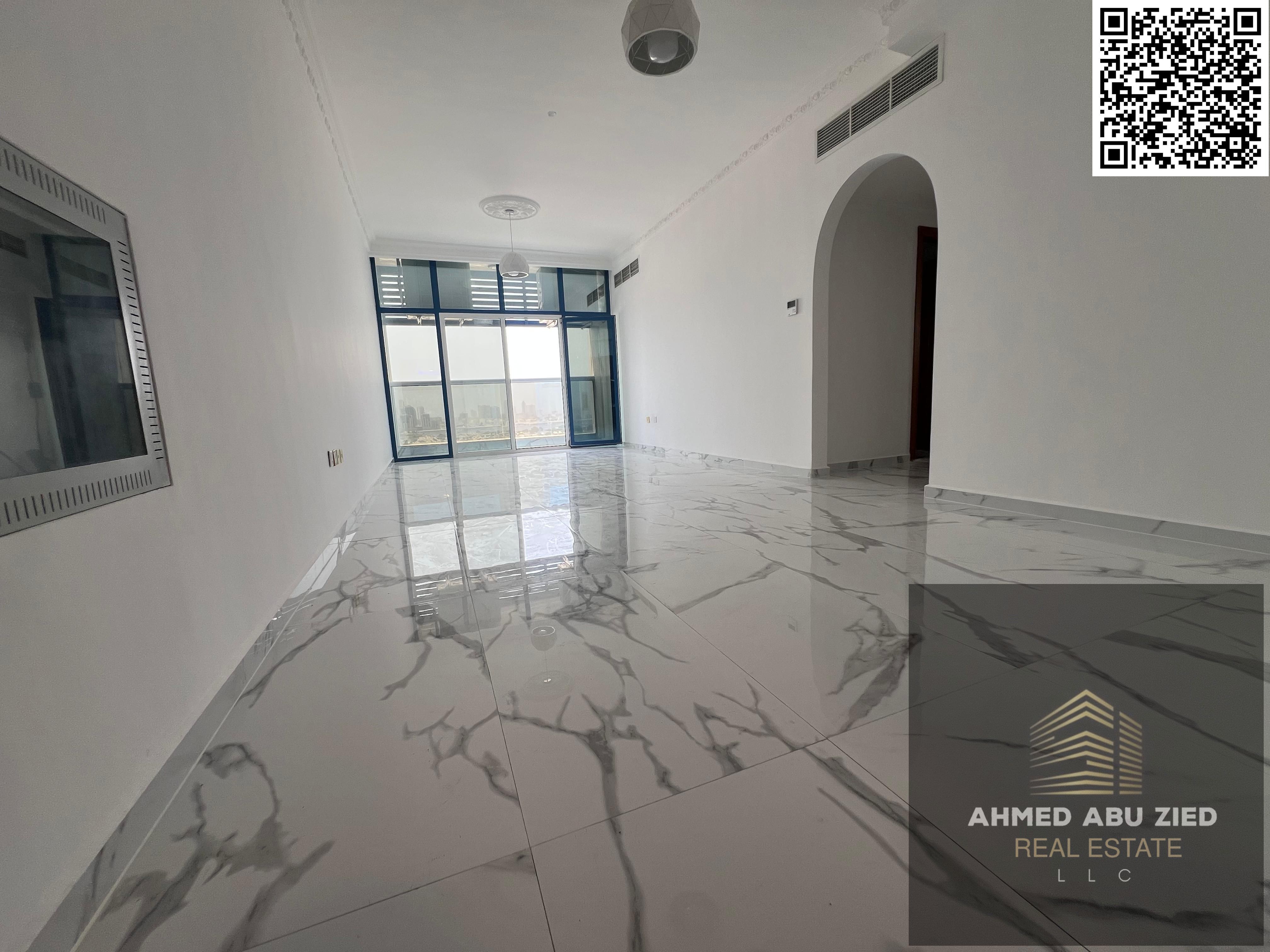 The most luxurious and elegant two-bedroom apartment with a large living room, spacious and modern kitchen, balcony with sea view, two bathrooms, cent