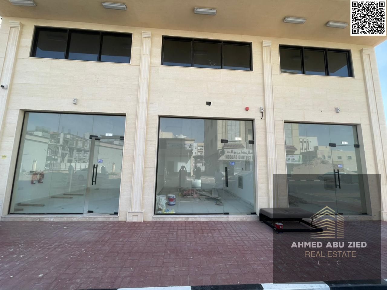 Largest and most spacious shop for annual rent in Al Aaliyah, in a prime location suitable for various commercial activities. A great opportunity at a