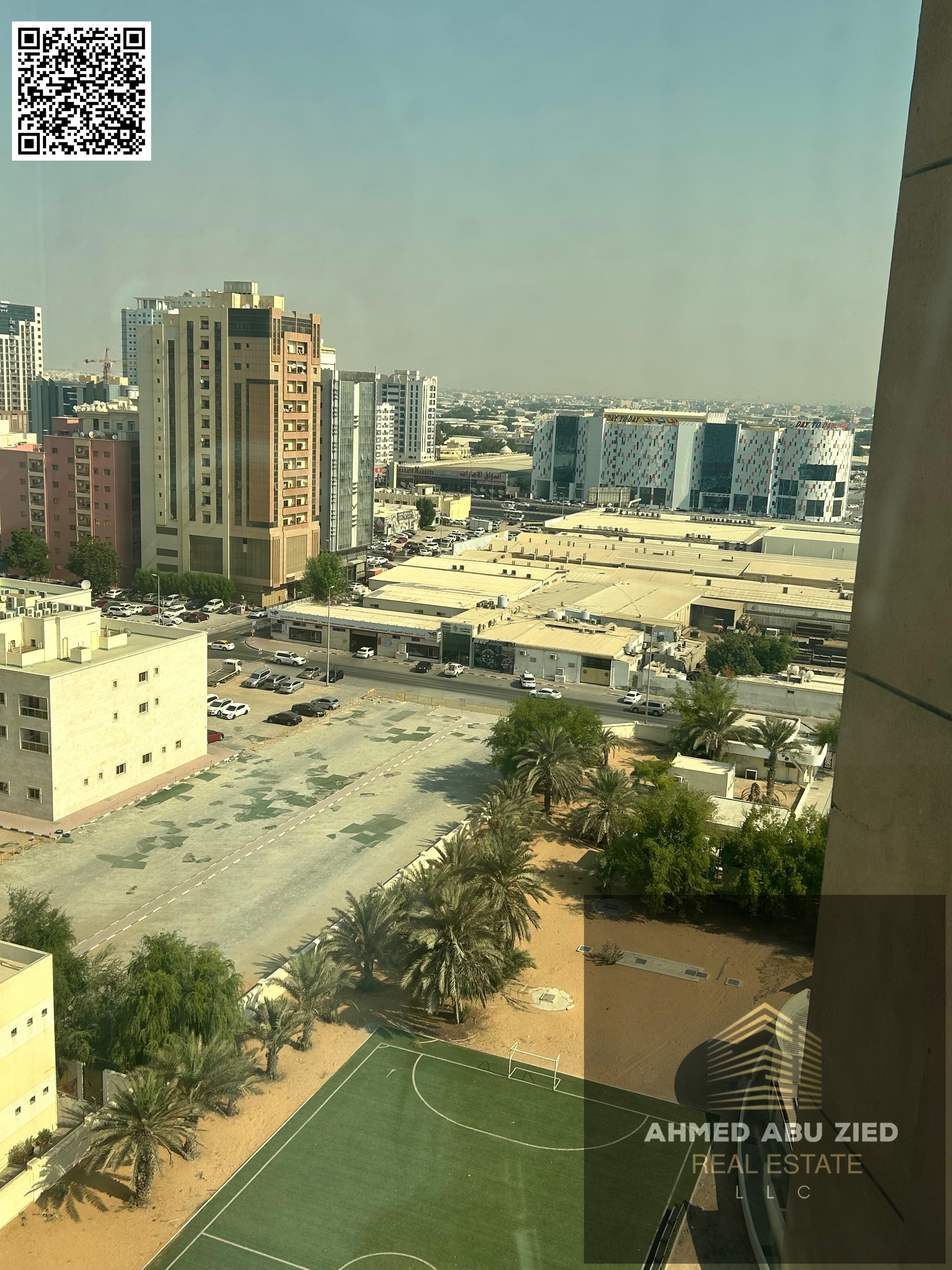 The most luxurious and elegant apartment for annual rent in Ajman, Al Nuaimiya Towers C. Two bedrooms and a very spacious living room, unfurnished, wi