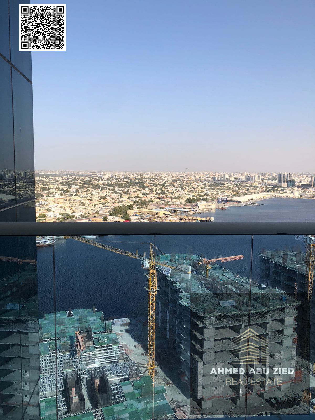 Apartment for annual rent in Al Waha Towers, Ajman: 3 bedrooms + living room, 3 bathrooms, 2 balconies with sea view, central air conditioning, laundr