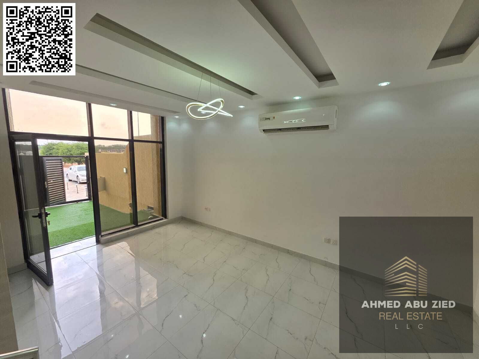 The finest and most luxurious townhouse for annual rent, exclusively in Al Zahia on a main street, 4 master bedrooms, roof, maid's room, ready with wa