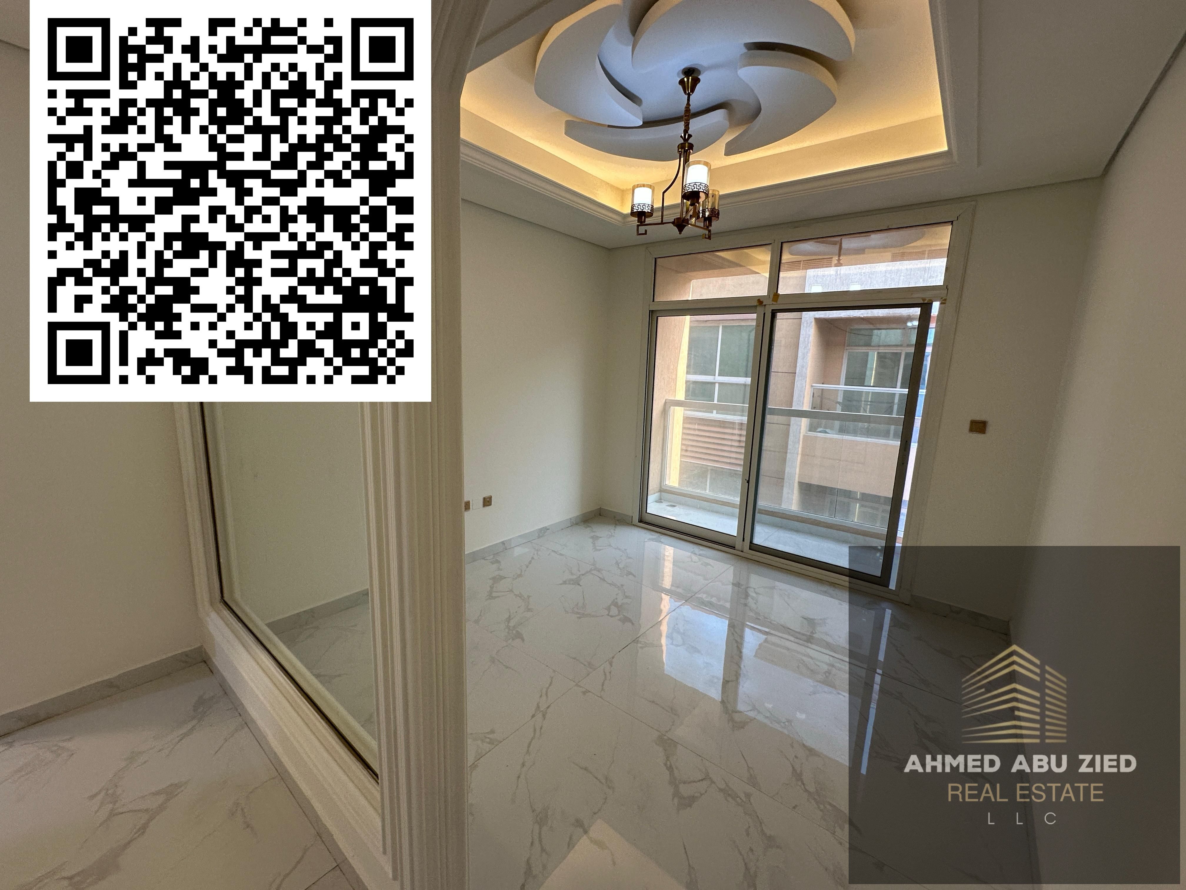 Luxury two-bedroom apartment with a living room and majlis for annual rent in Al Muwaihat 3 (second tenant), near Al Madaris Street and ADNOC station,
