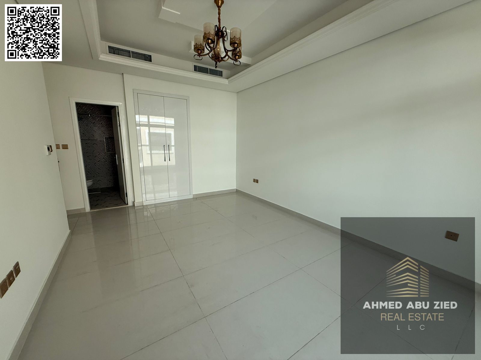 For rent, first occupant in Al Muwaihat 3: Two-bedroom apartment with living room + majlis, 2 bathrooms, balcony, central air conditioning, closets, o