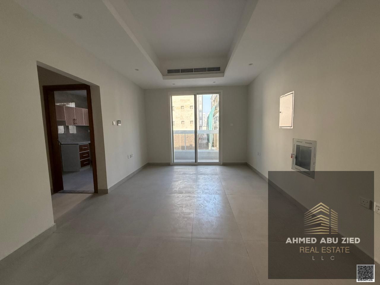 Finest and most elegant 1-bedroom apartment for annual rent in Ajman – master bedroom, large space, first tenant, central AC, balcony, close to all se