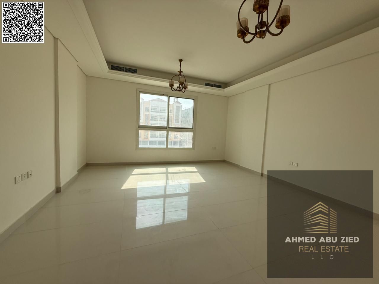 3BR + Hall in Al Mowaihat 3 | Near Choueifat | First Tenant | 2 Master Rooms | 3 Baths | Balcony | Built‑in Wardrobes | Central AC | 1 Month Free