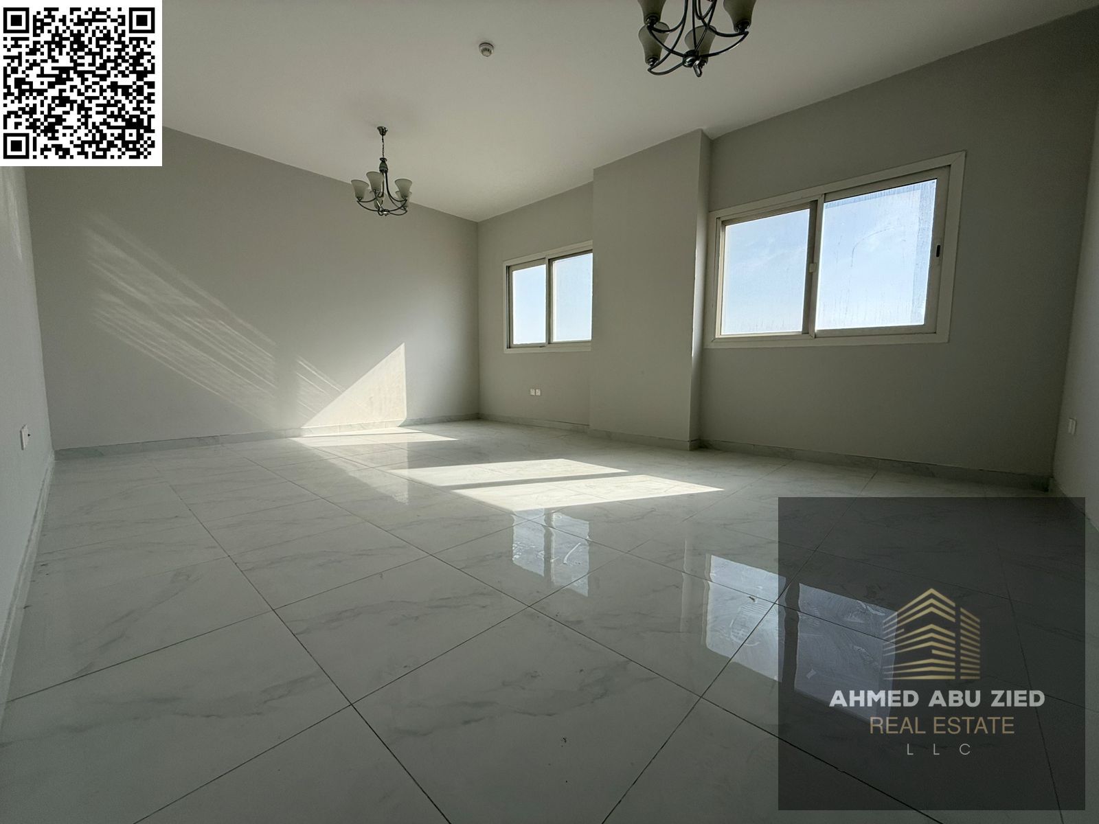 Brand-new 2-bedroom apartment for annual rent in Al Jurf 3, Ajman – first tenant, both rooms master, 3 bathrooms, free parking, modern finishing.