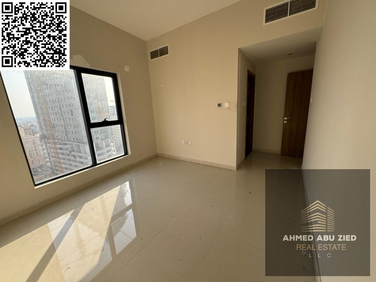 Elegant 2BR apartment for annual rent in Al Rashidiya 1 Ajman with open view on Khalifa Bin Zayed Street, master bedroom, balcony, built-in wardrobes