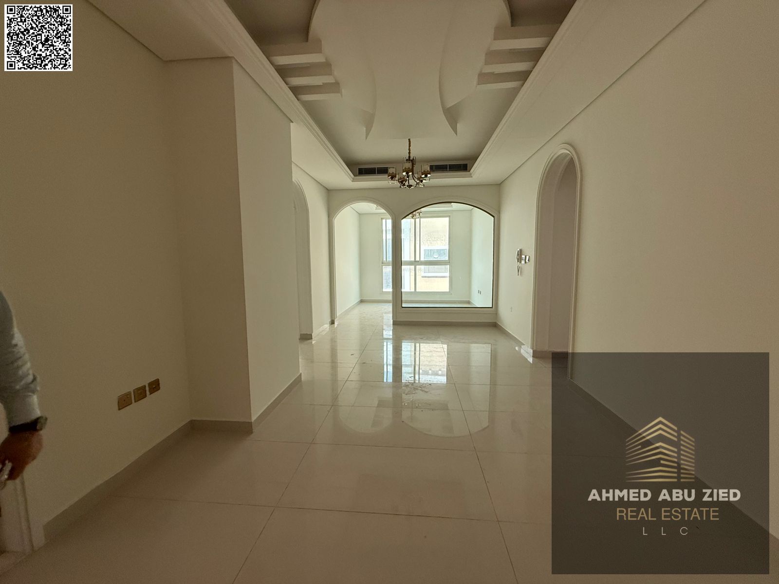 First-occupancy 2BR hall apartment in Al Muweihat 3.1 month free, central AC, balcony, built-in wardrobes, 2 baths, easy payments, premium finish, sp
