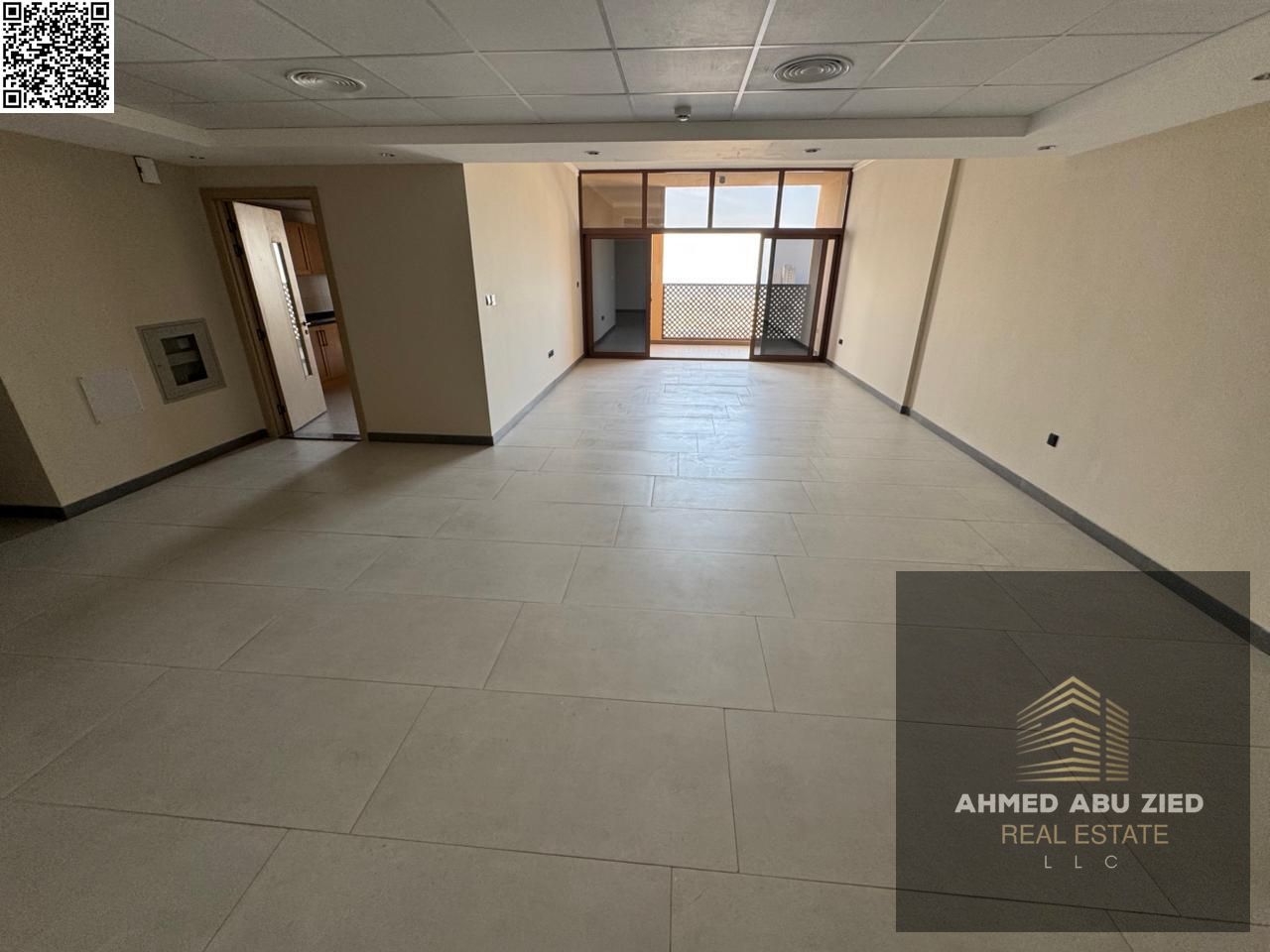Largest and most beautiful two-bedroom apartment in Al Nakheel area for annual rent - first occupancy - 3 large balconies - 2 master bedrooms - laundr