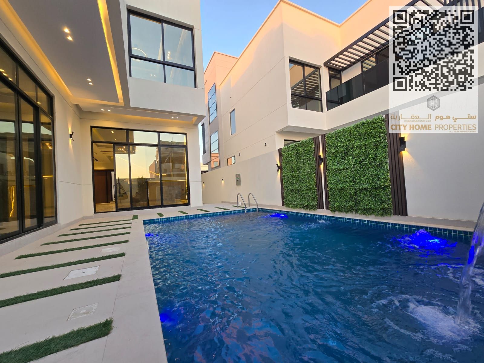 Looking for a modern villa with a private pool and garden?