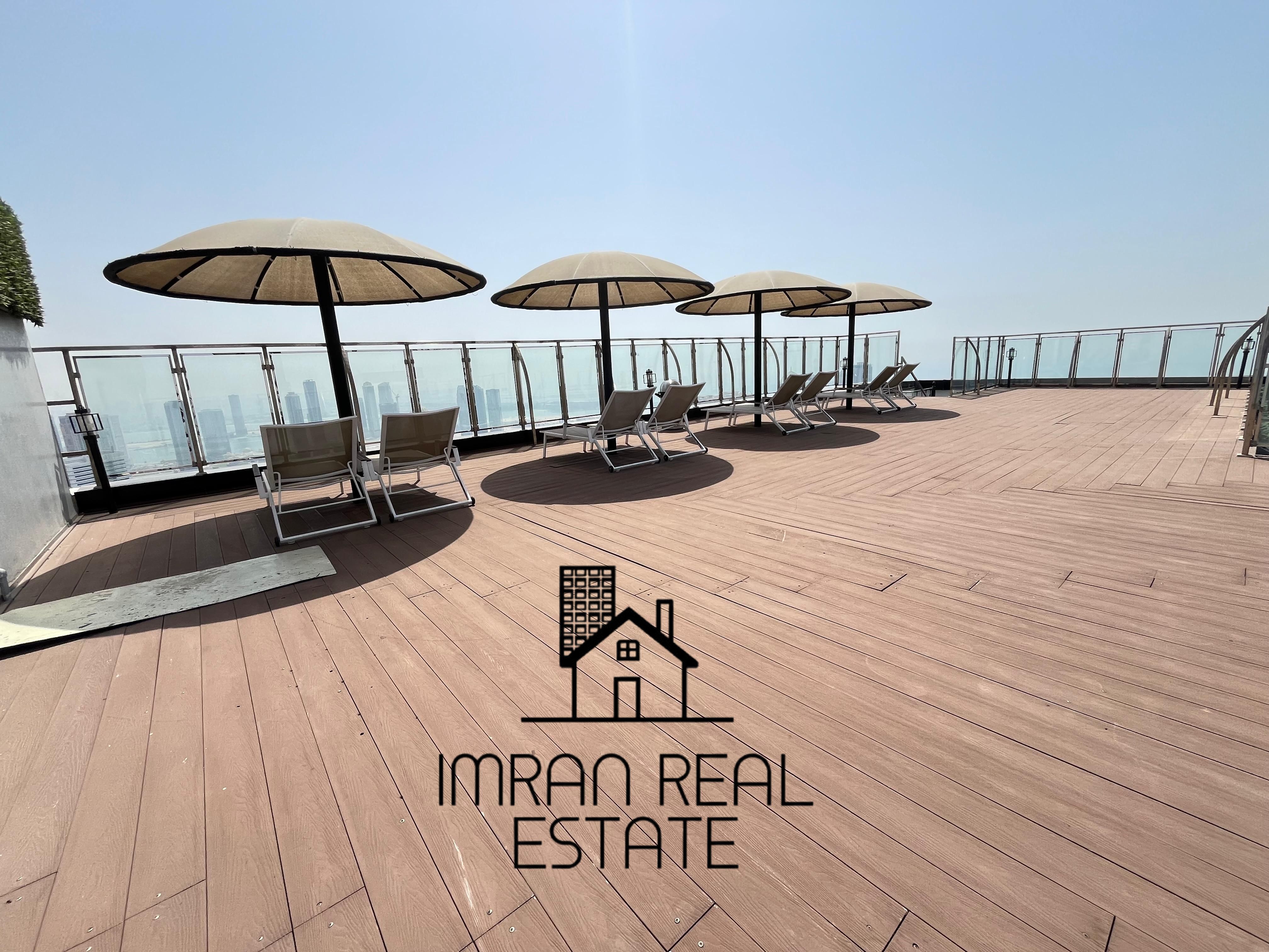 ** LUXURIOUS-2BHK SEAFRONT | PRIME LOCATION | GYM POOL BALCONY COVERED PARKING **