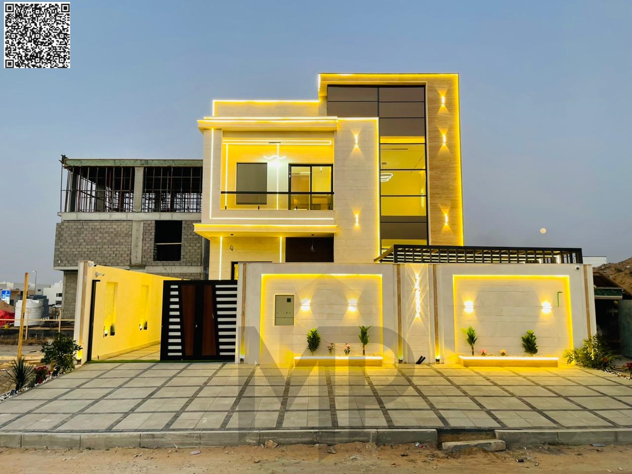 Villa with all registration and ownership fees included in the most prestigious area of Ajman, freehold ownership.