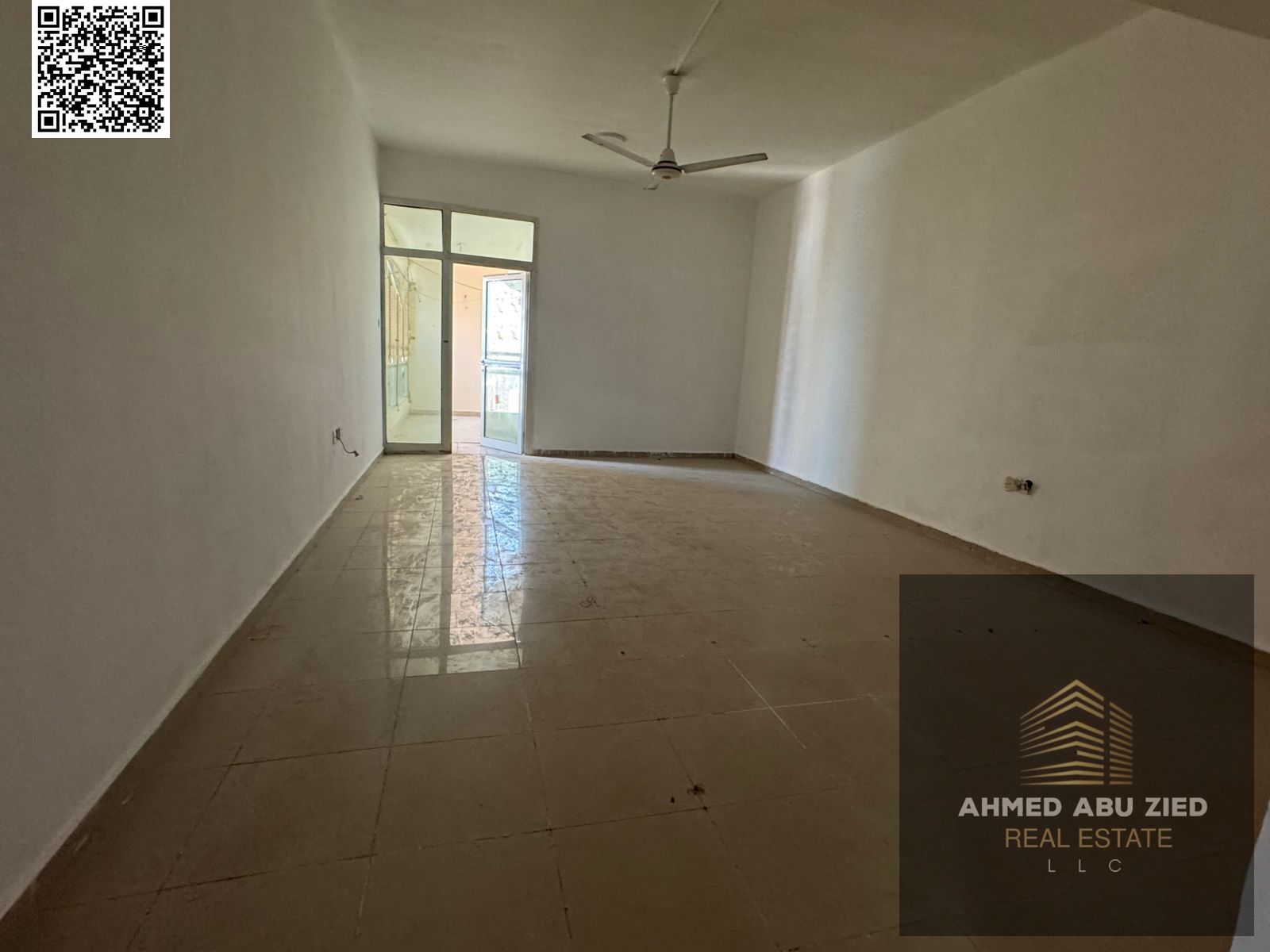 The most stylish and luxurious apartment for annual rent in Ajman, consisting of a master bedroom, a fully equipped kitchen, a balcony, and two bathro