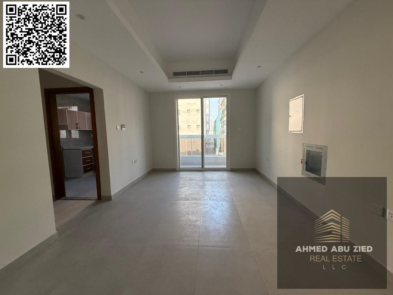 First occupancy | Super deluxe finishing | Excellent space | One bedroom and living room | Two bathrooms | Central air conditioning | Balcony with ope
