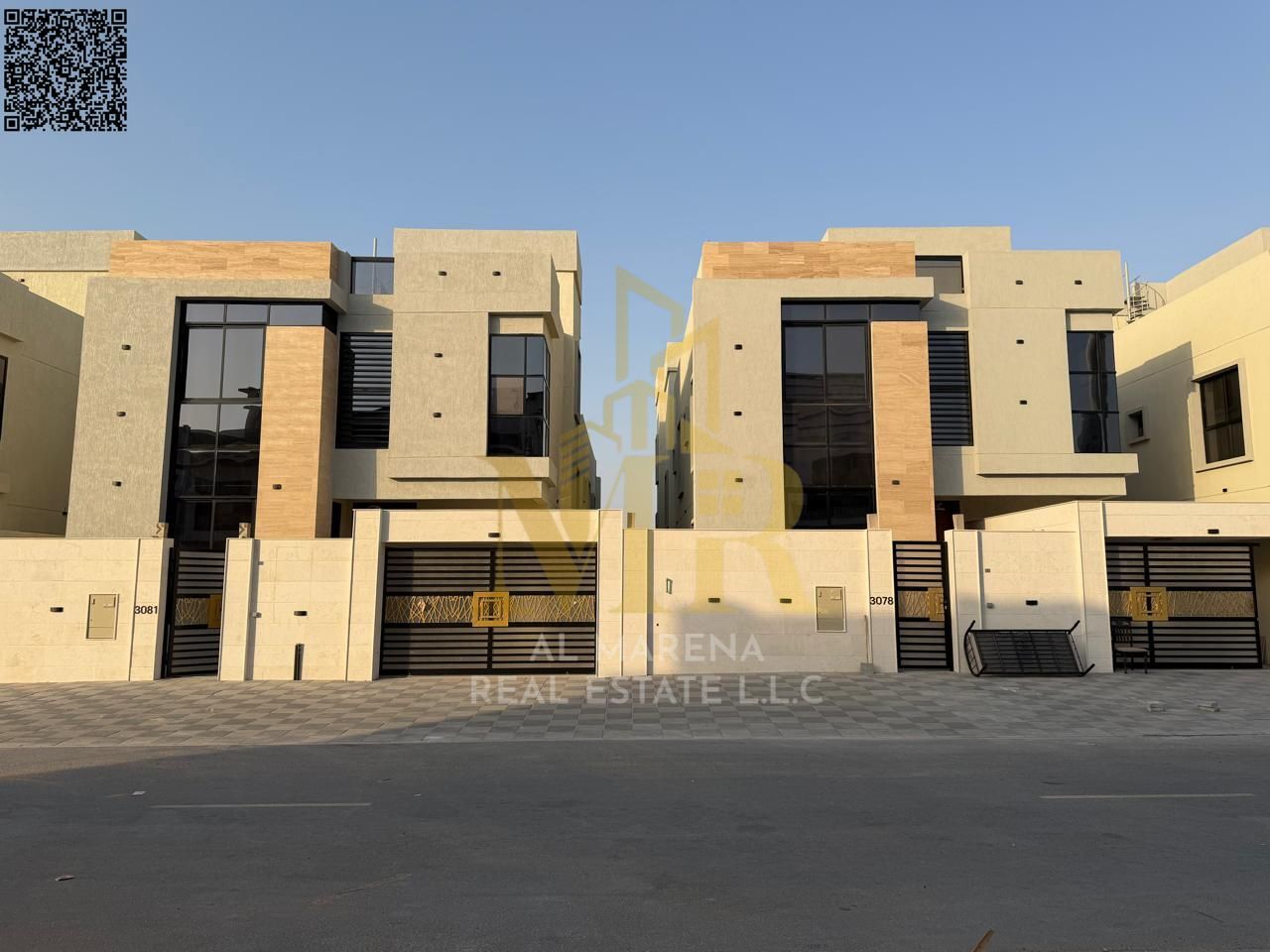 Villa with all registration fees included, on the main street, ready to move in, in the most prestigious area of Ajman. Freehold ownership for all n