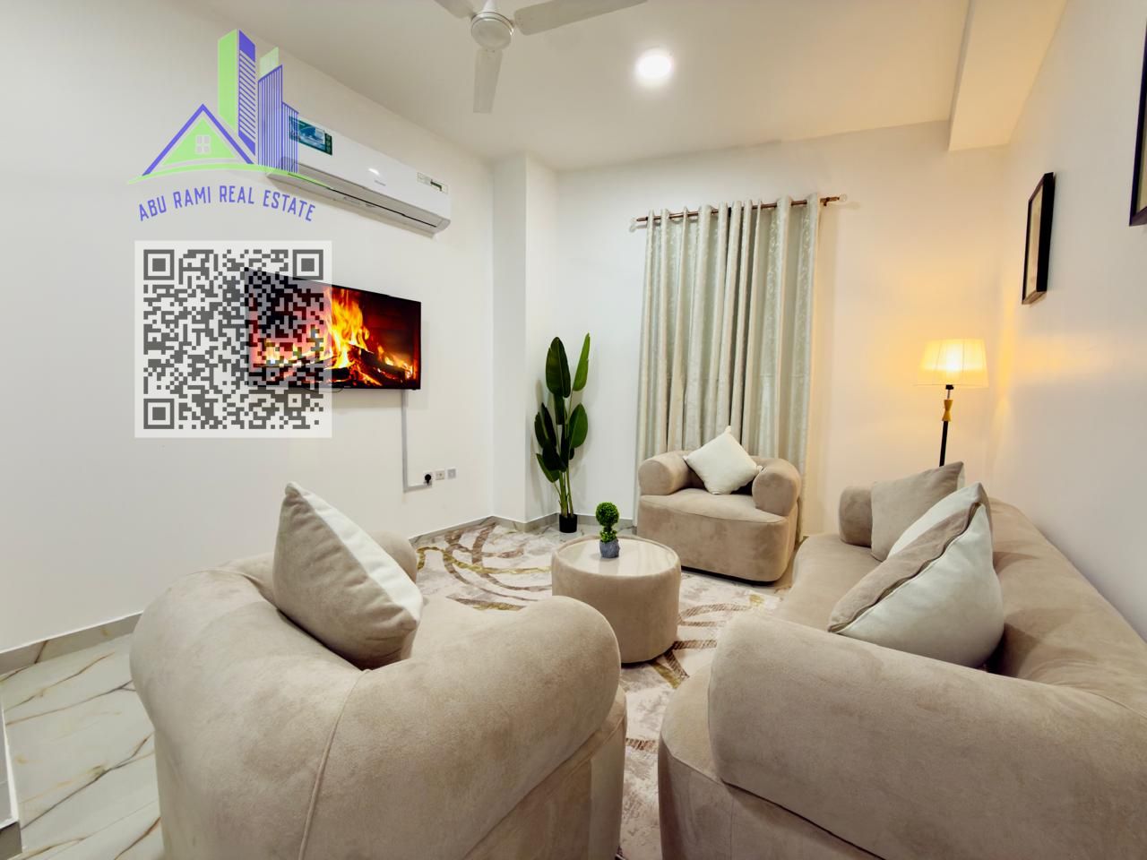 Available now, a room and a hall for rent for a month, new furniture, new construction, only 3800, including bills