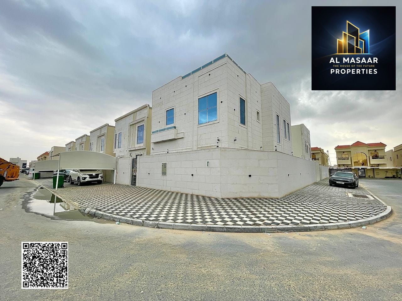 Corner villa for rent, 5 bedrooms, Al Yasmin area, close to all services