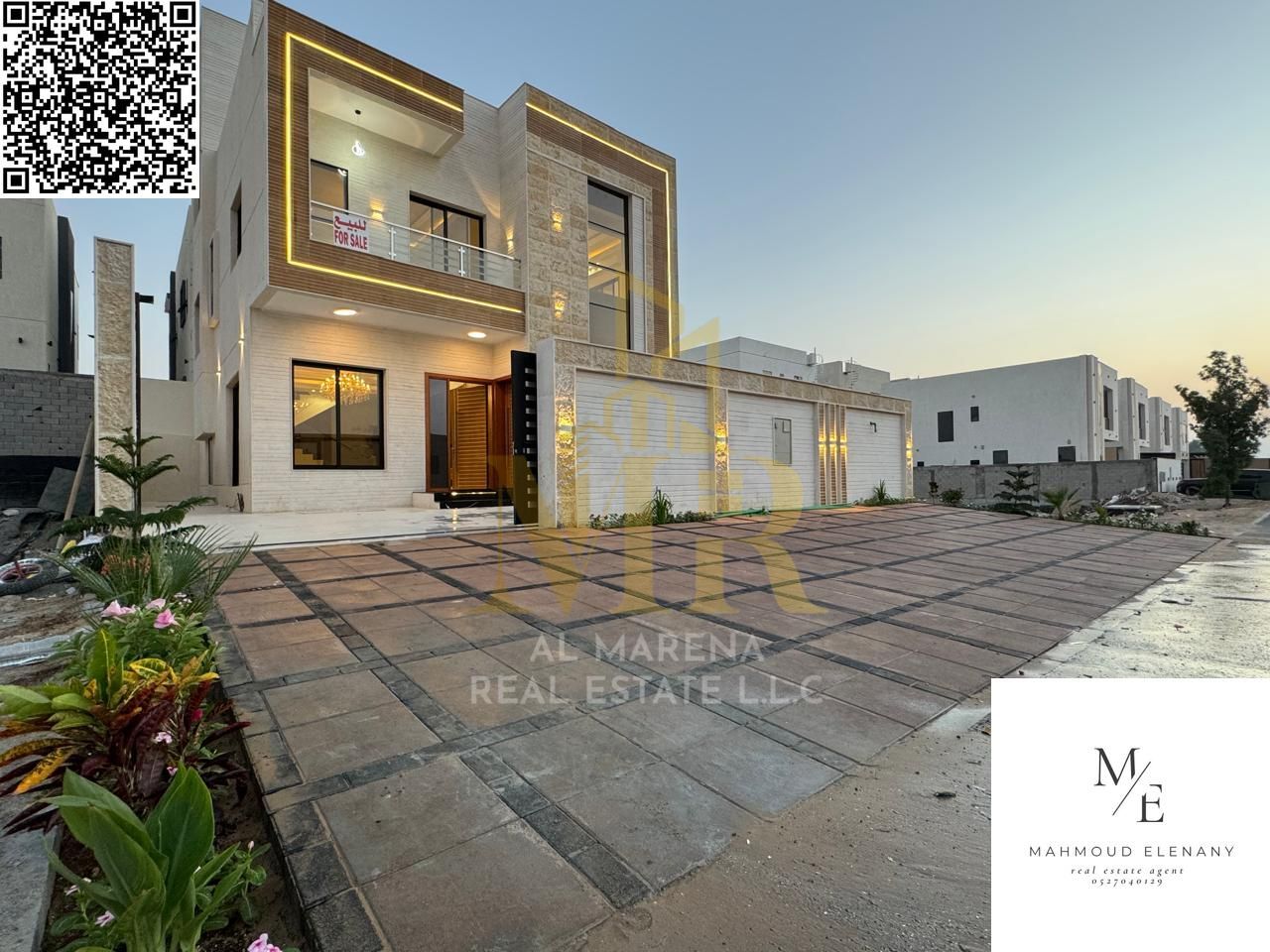 For Sale – Luxury Villa in Al Hiliw 2 – Ajman | 2 Floors + Roof | 4 Master Bedrooms | 3,500 sq. ft Built Area | Inclusive & Negotiable Price