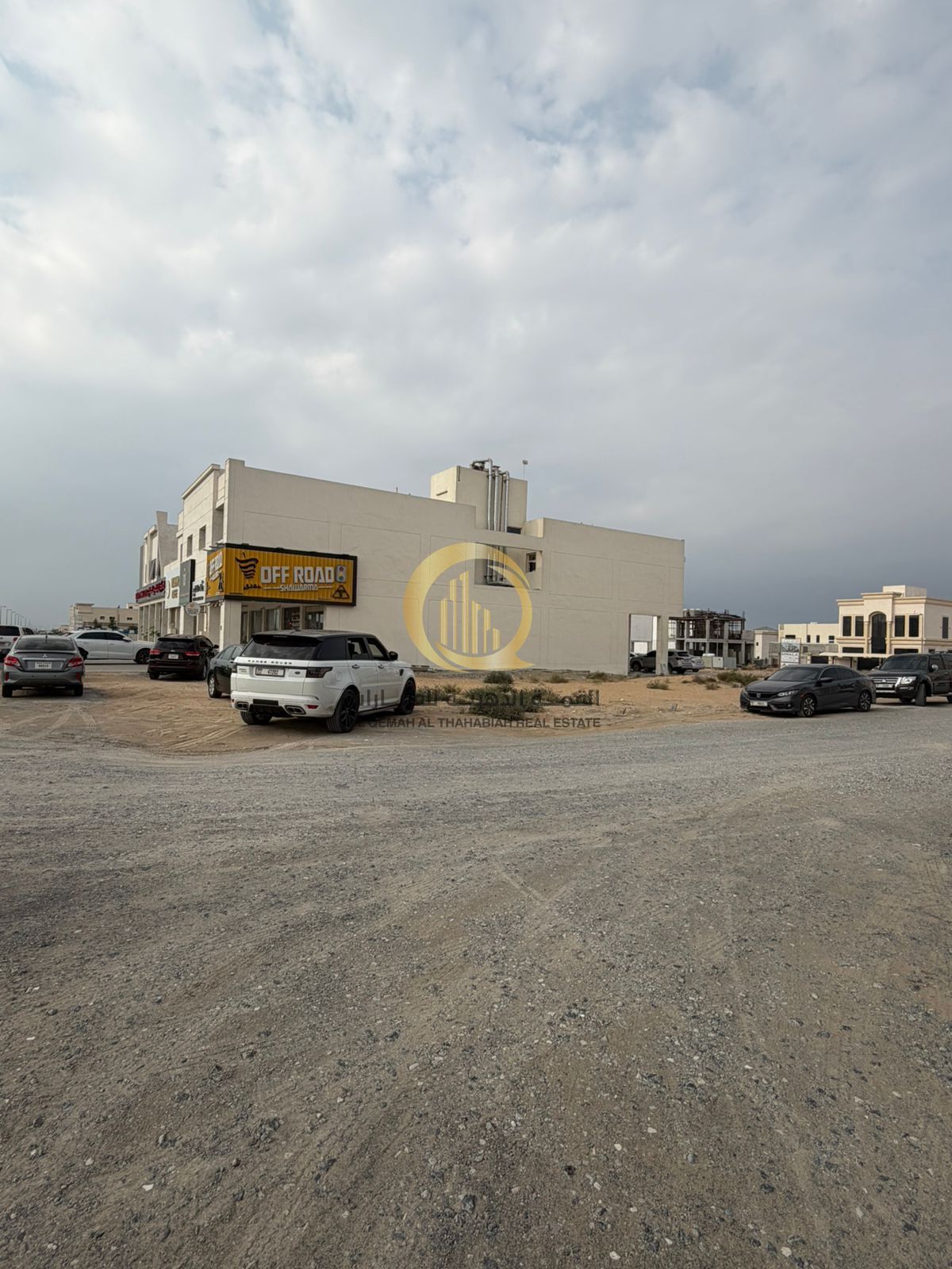 For sale: Commercial land in Al-Houshi, commercial on two streets, front and back. Freehold ownership for Arabs. Prime location, second plot from the