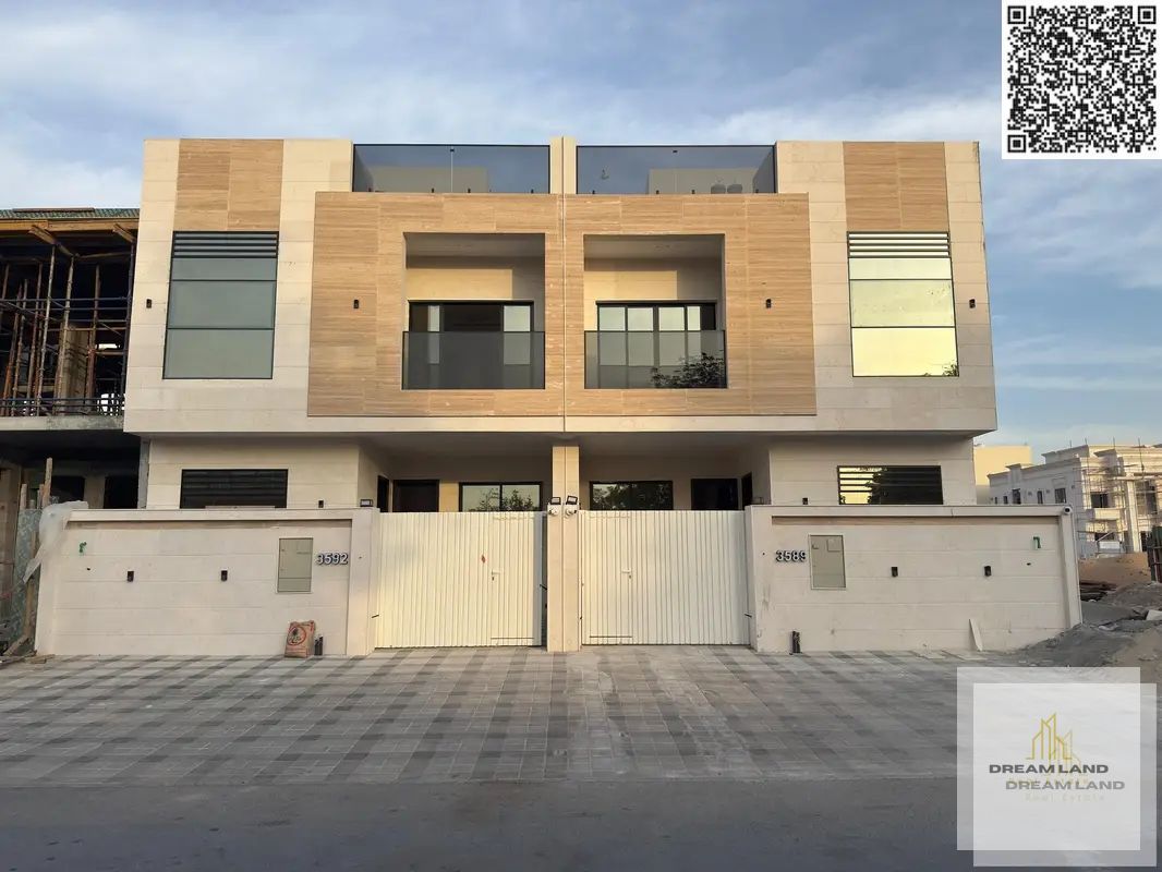 Townhouse for sale in Ajman | Al Helio 2 area | 5 bedrooms, majlis, living room, maid's room and roof | Freehold ownership for all nationalities | Pri