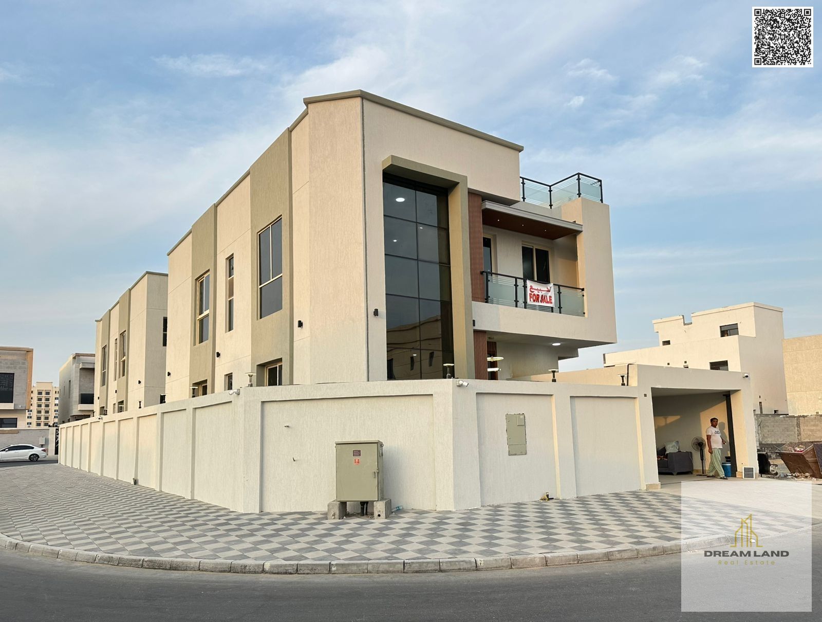 Villa for sale, registration fees included for services including electricity, water, and air conditioning.