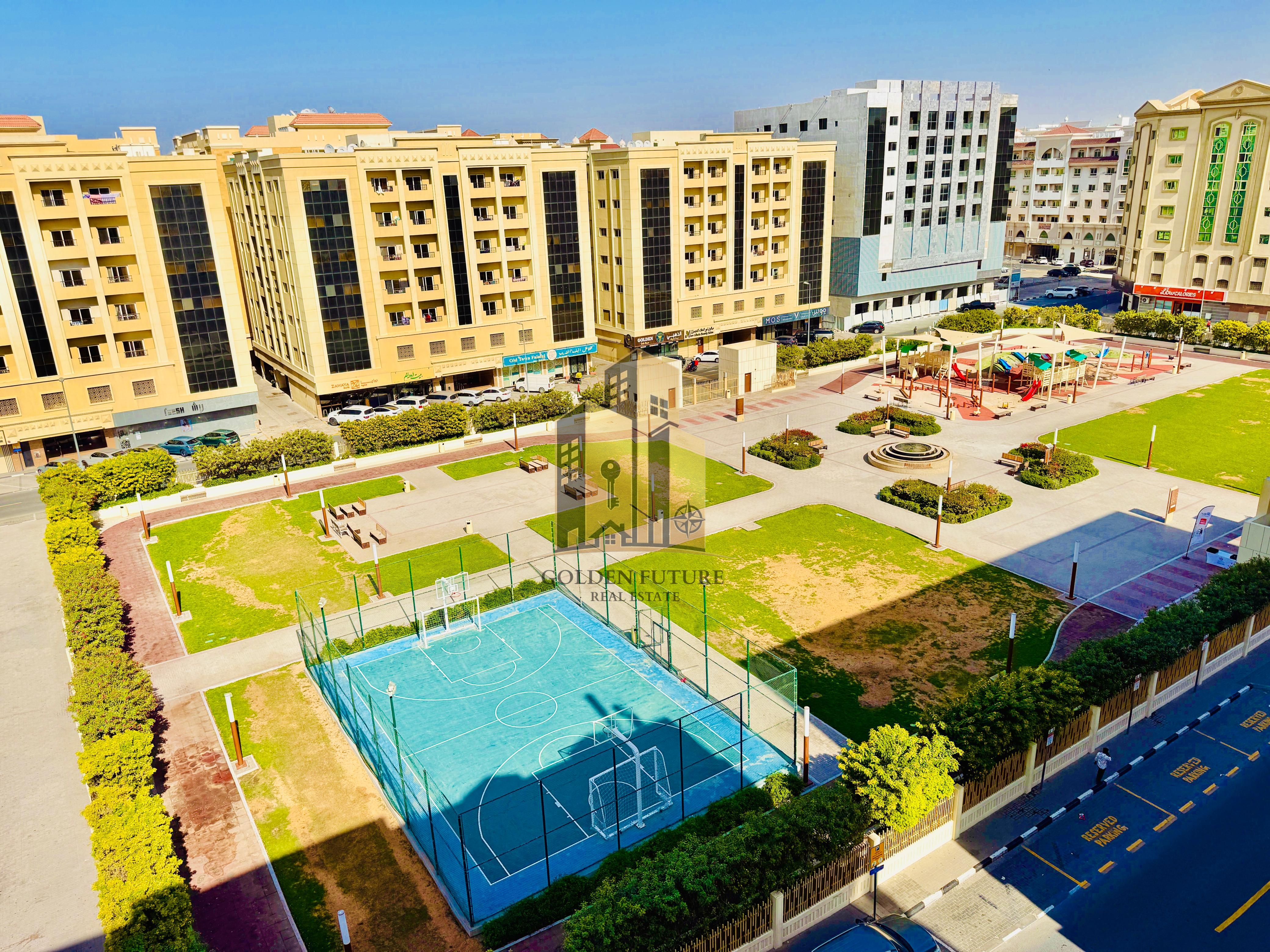 FRONT OF MUWAILAH PARK-1 BHK WITH PARKING -RAMDAN OFFER
