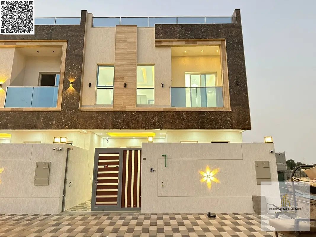 Villa for sale in Al Yasmin | Two floors and a roof | 5 master bedrooms | Built-up area 3200 sq ft | Price includes registration, ownership fees and f