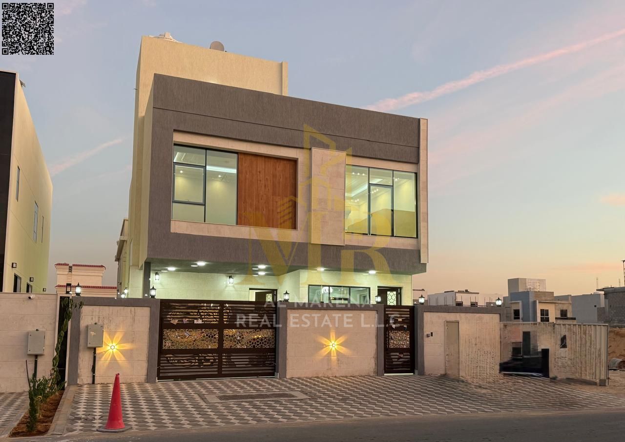 Turnkey villa, all fees included, on the main street, ready to move in, in the most prestigious area of Ajman, freehold ownership for all nationalit