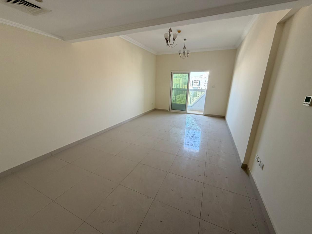 Largest 3BR + living in Al Taawun | Prime location with open-view balcony | Free parking | Large store | Central AC | Free maintenance | Dubai exit