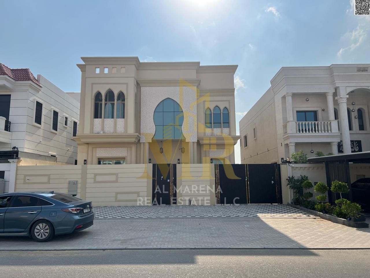 Seize the opportunity! | Luxurious two-story villa with a roof terrace, 6 rooms, high-end finishes, in Al Alia area – Ajman. Central air conditioning.