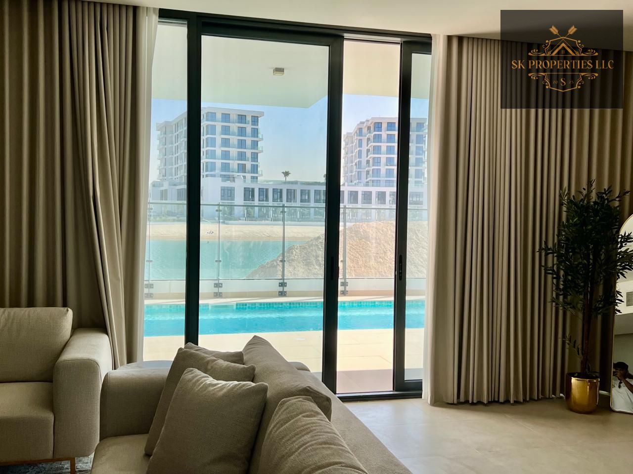 Experience premium beachfront living in this luxurious 5-bedroom duplex standalone villa located in Ajmal Makan, Sharjah.