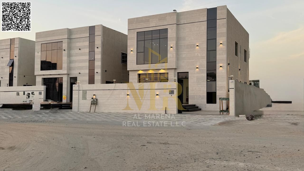 Villa with all registration fees included, on the main street, ready to move in, in the most prestigious area of Ajman. Freehold ownership for all n