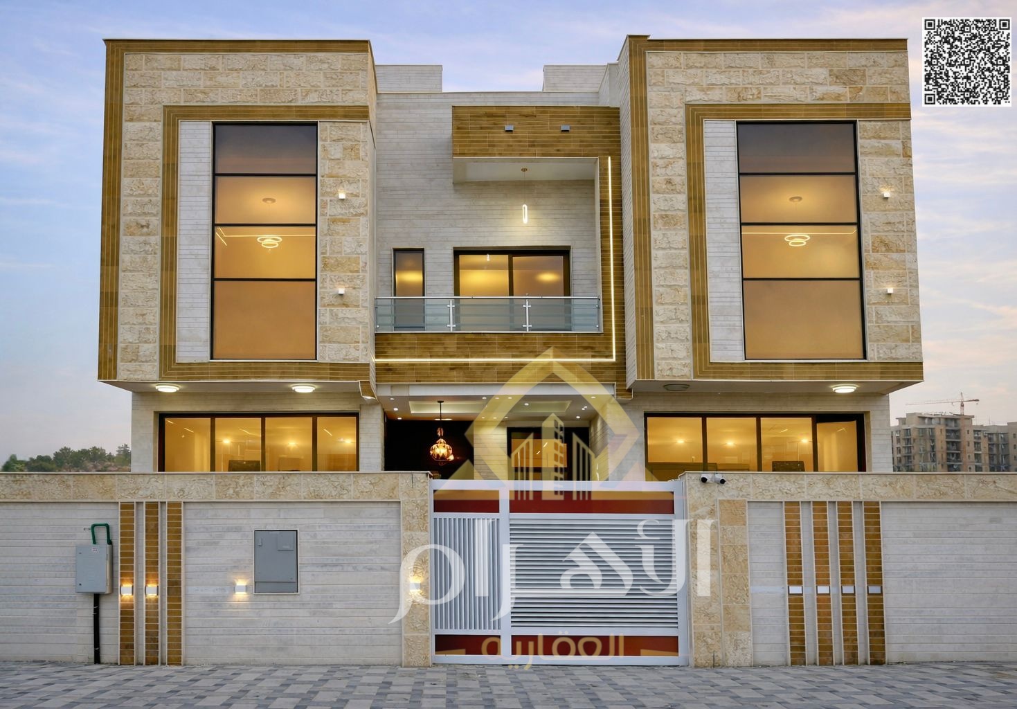 With a 10% down payment, own a two-story villa with a roof terrace, including registration fees, water, electricity, a water desalination unit, and a