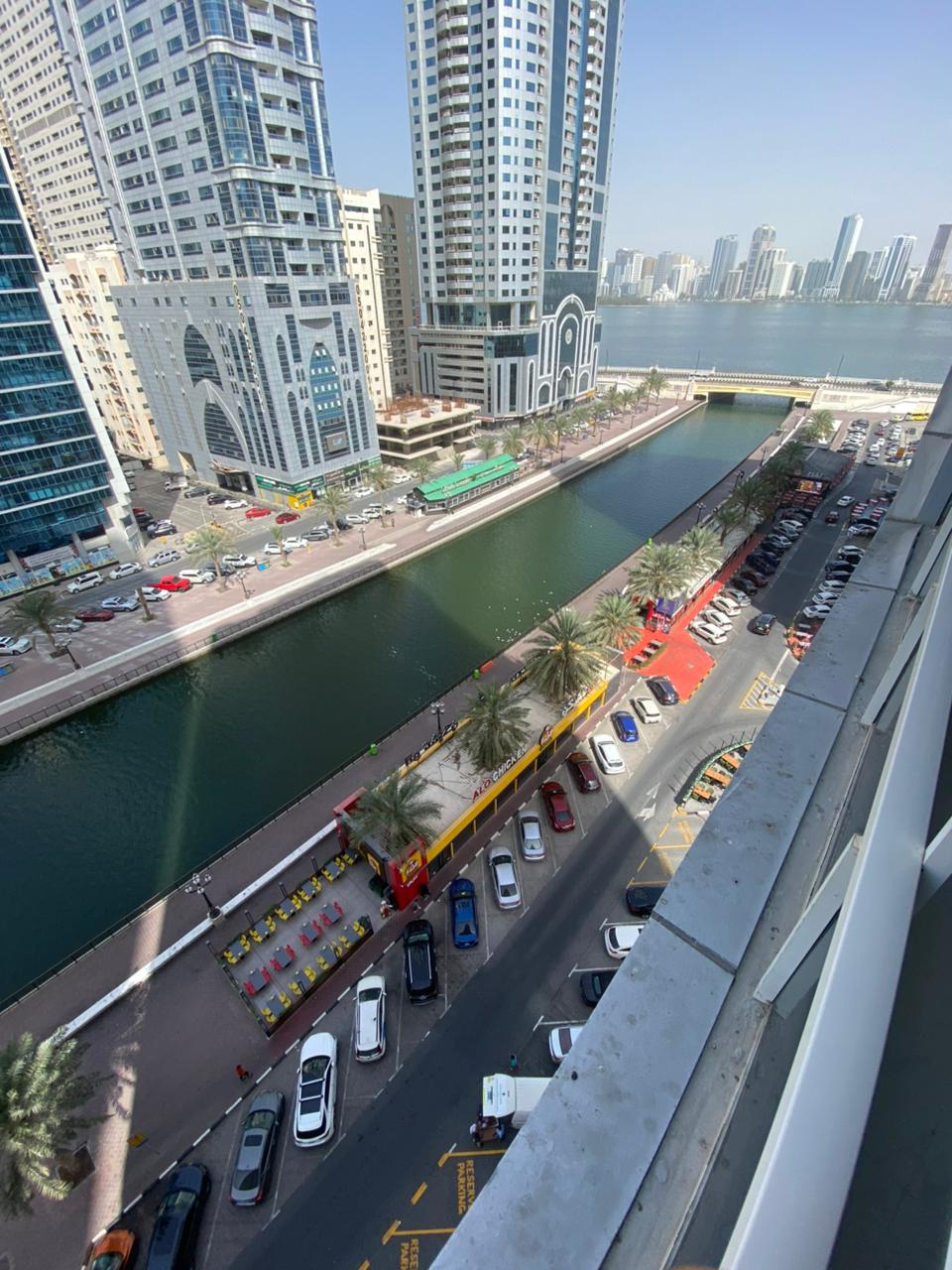 Beautiful and spacious 3-bedroom apartment with a living room in Al Qasba, Sharjah. Prime location close to all services and amenities.