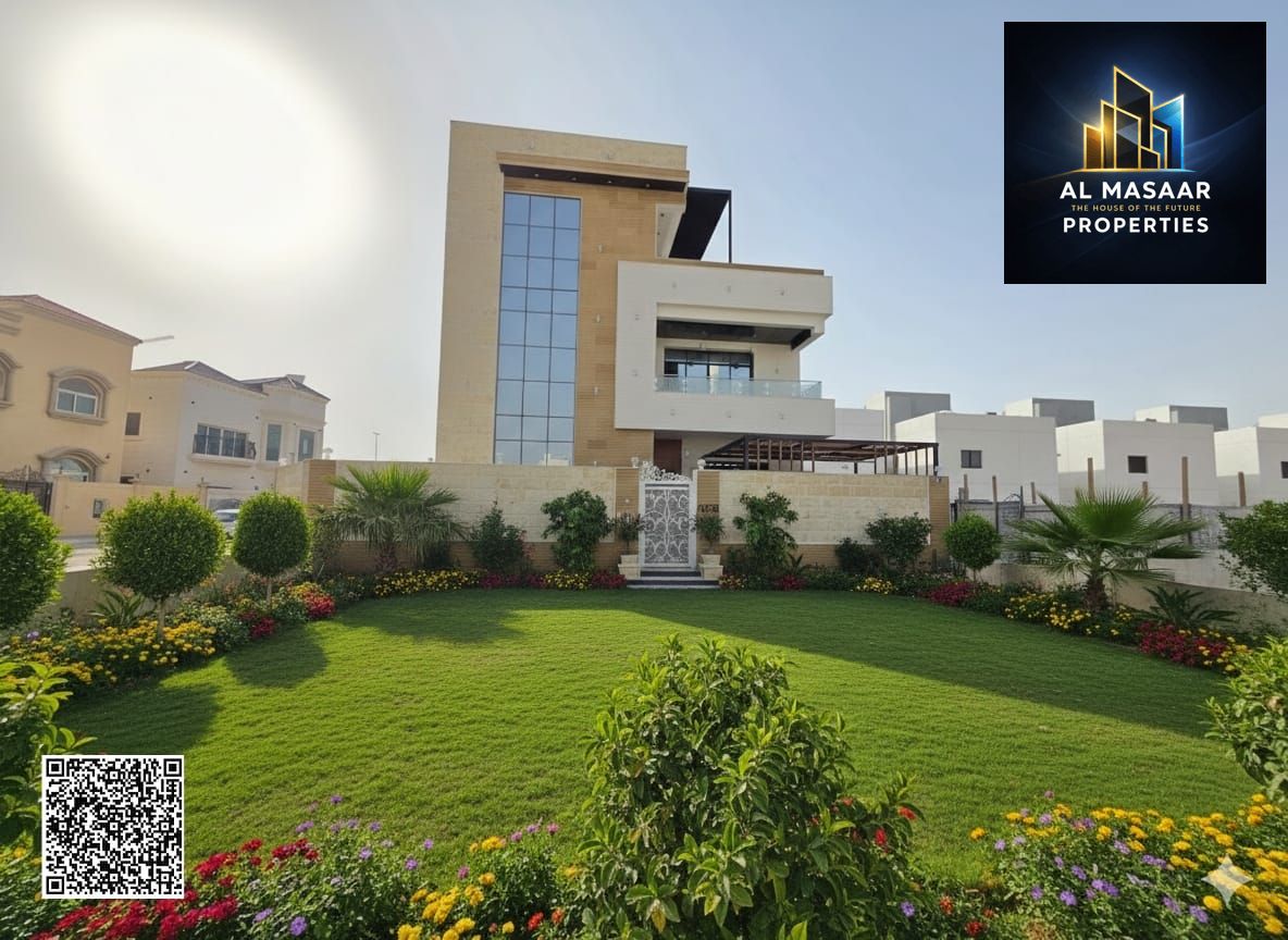 Villa Al-Haliou 2, opposite Fam Tower, corner lot, two floors and roof, private pool, electricity and water included, 4600 sq ft, excellent design, lu