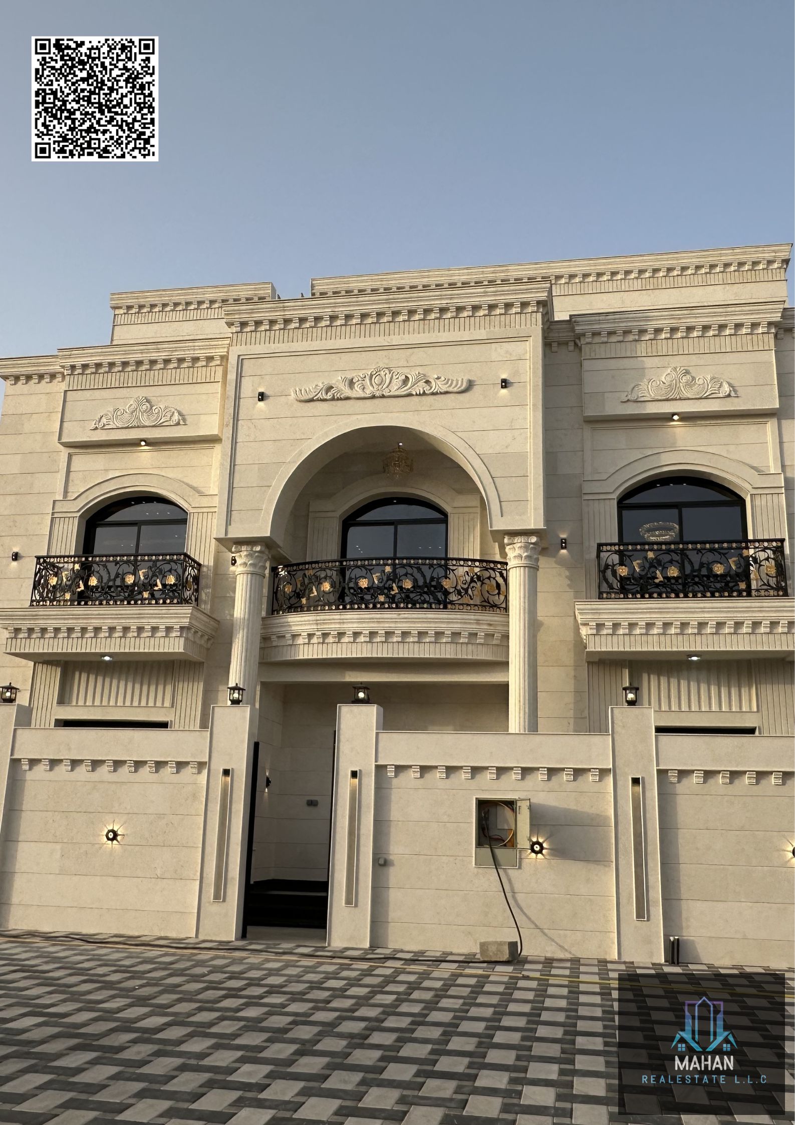 In the Name of Allah, the Most Gracious, the Most Merciful Assalamu Alaikum, Luxury Corner Villa for Sale This stunning corner villa is beautifully designed and fully covered with premium stone cladding on all sides, giving it an elegant and royal appea
