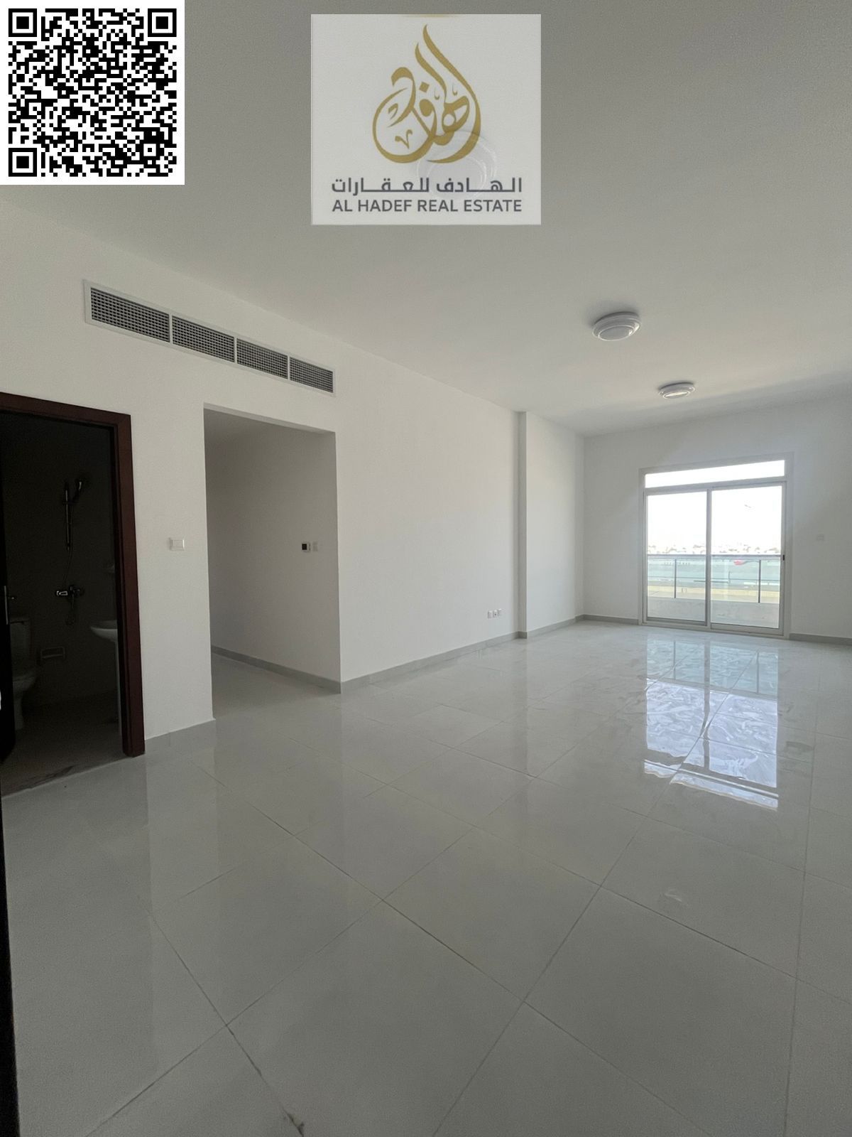 Two bedrooms and a large living room, 3 bathrooms with a storage room, first occupancy in Al Jurf 2