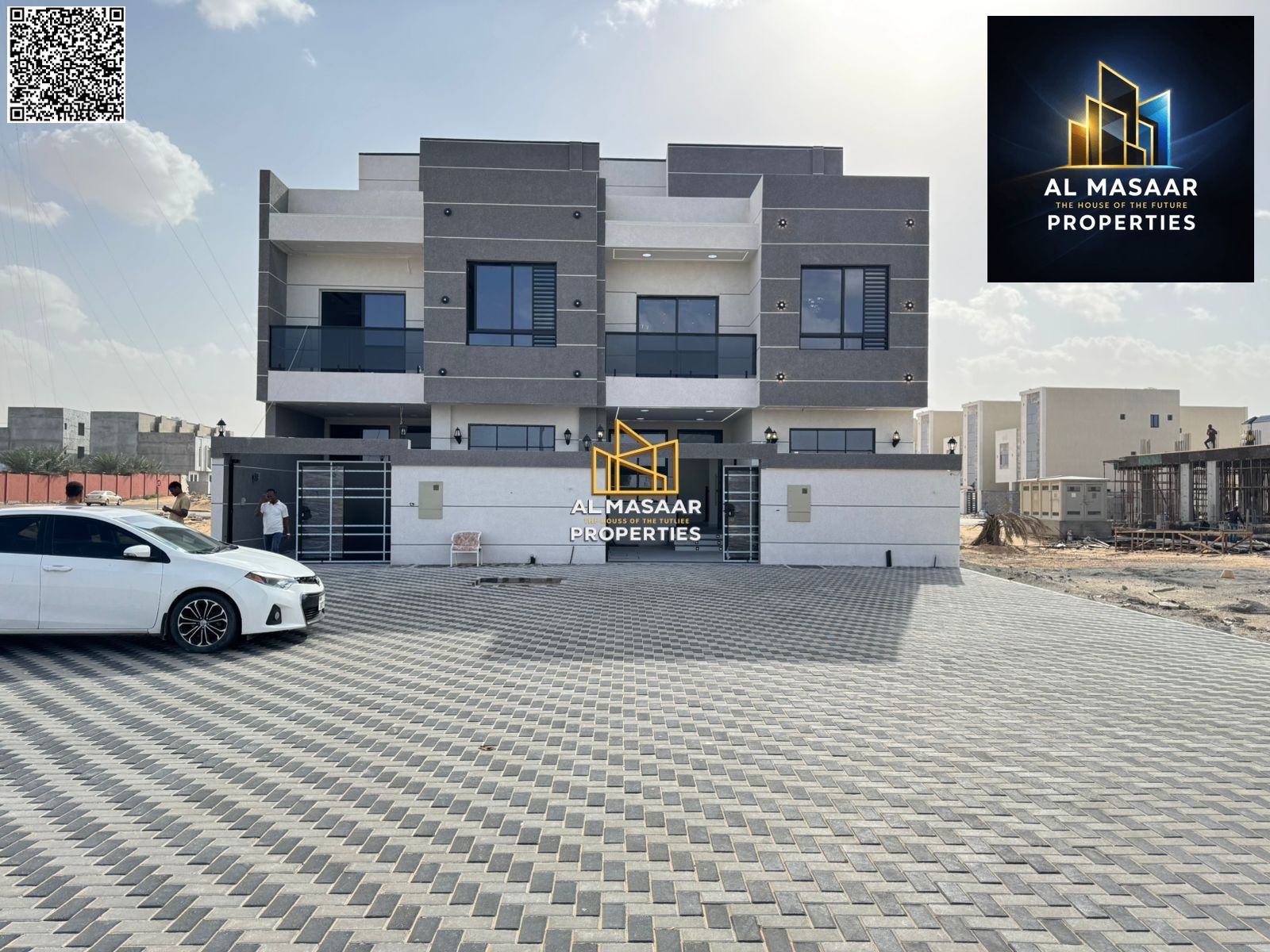 Two-story townhouse with a roof, registration fees included, freehold ownership for all nationalities