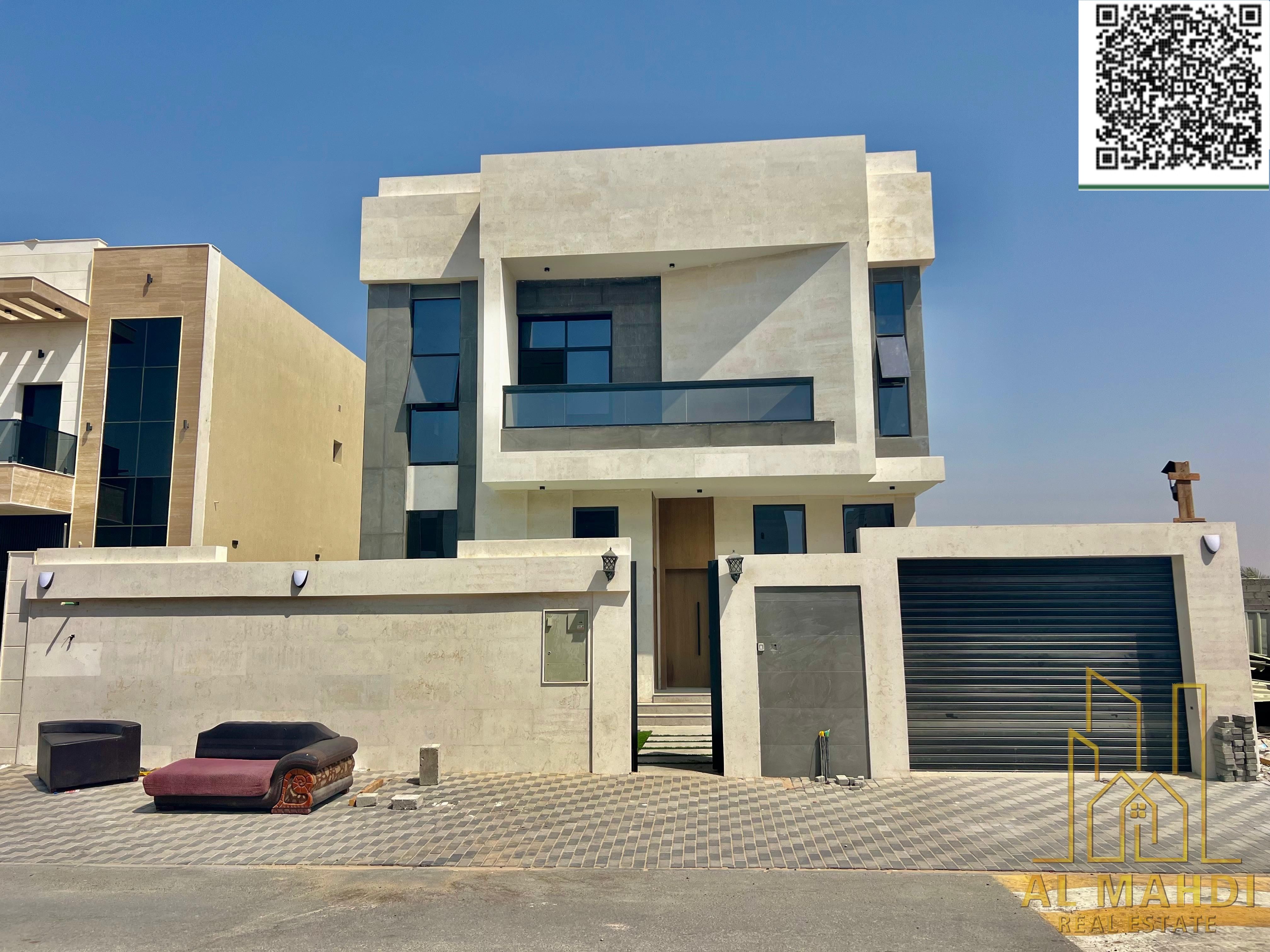 For sale: A villa in Ajman, including registration fees. One of the most luxurious villas in the city, built and finished to a super deluxe standard,