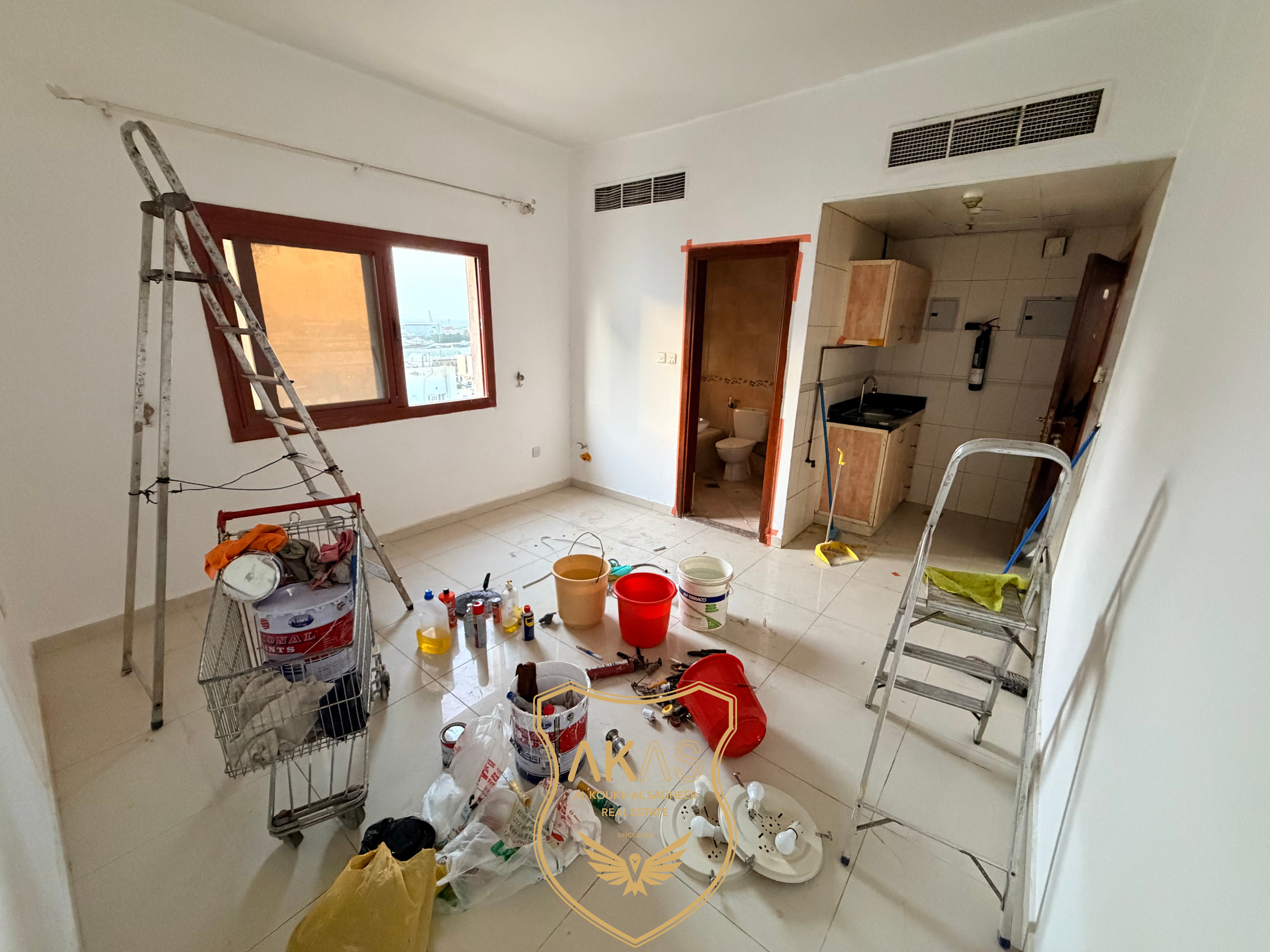 Ready to move studio Apartment with separate kitchen central AC just in 17999 AED