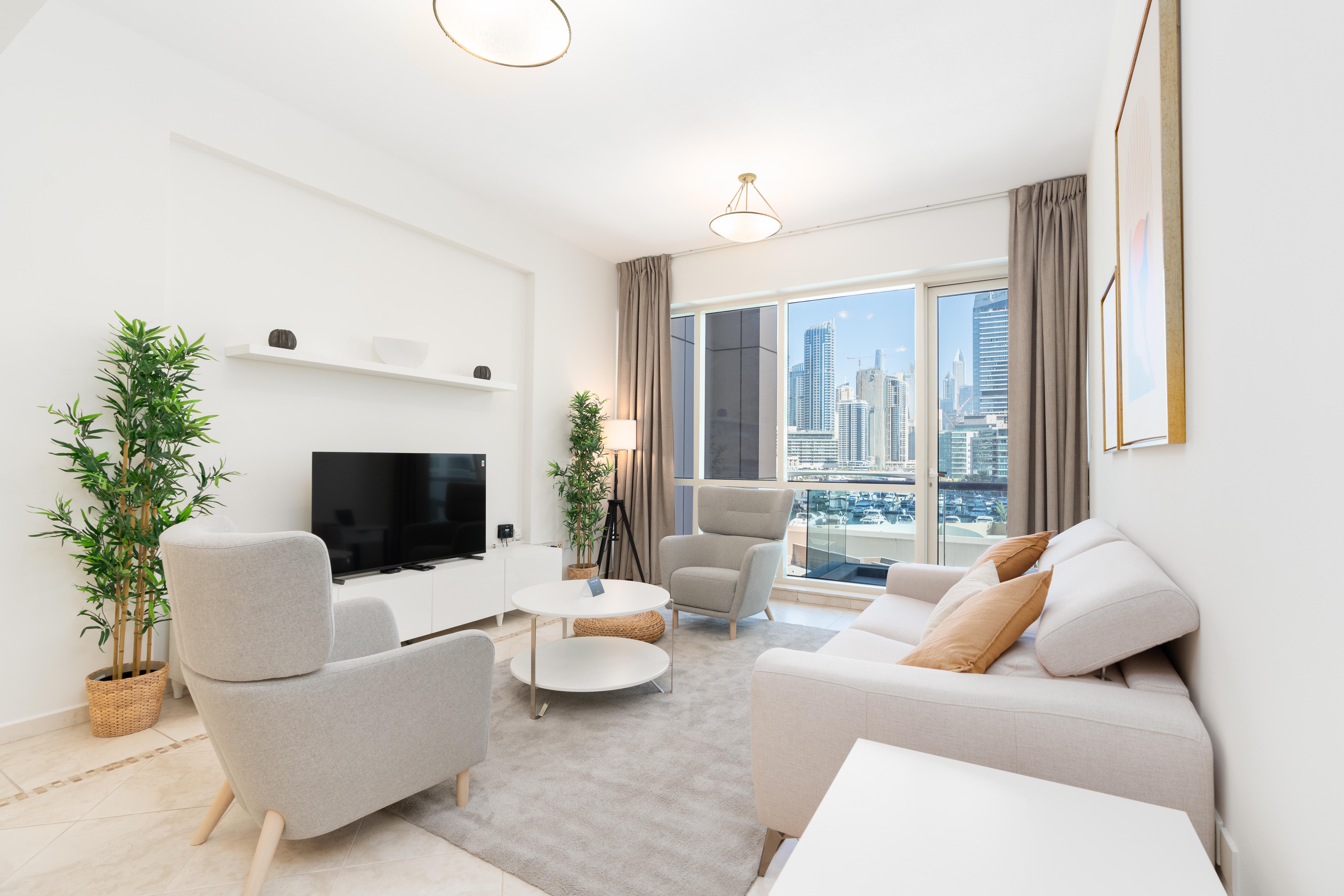 Large 1BR with Breathtaking Marina Views by Maple Suites®