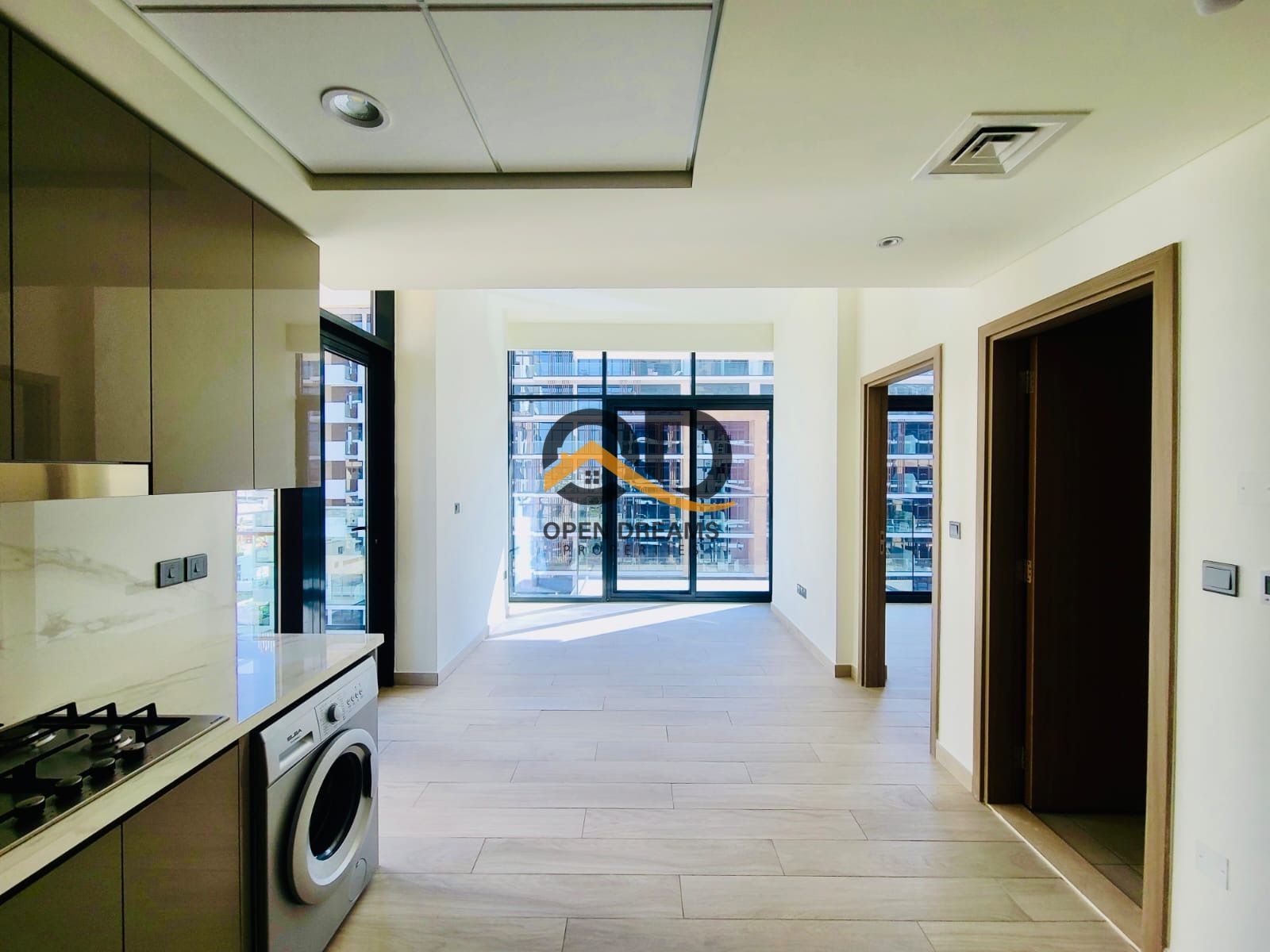 Corner 1BR | Partial Lagoon View | Pool View | 2 Balconies | Chiller Free | Semi Furnished